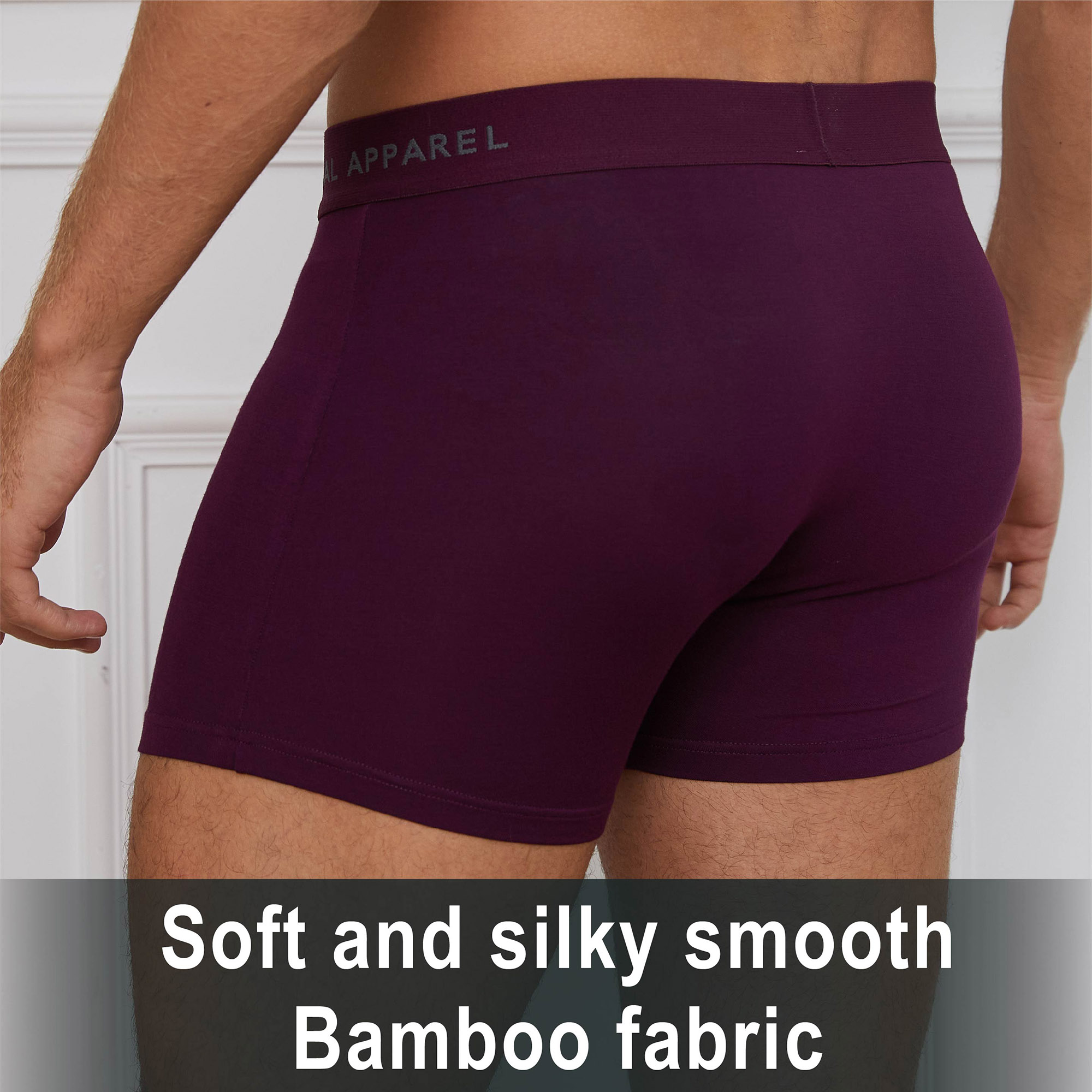 Mens Bamboo Boxers 6 Pack Breathable Elasticated Waistband Elastane Stretch S-XL - Picture 11 of 22