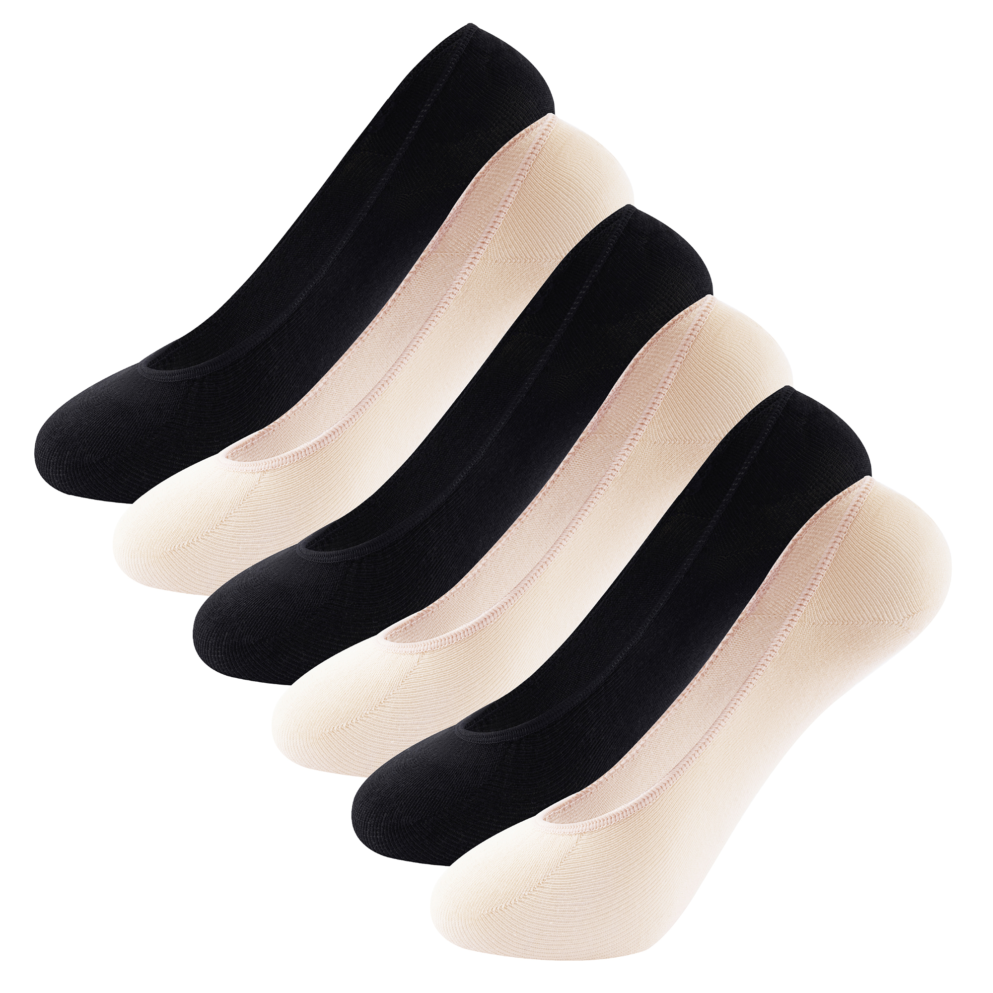 Ladies Invisible Socks Womens 6 Pairs No Show Breathable Combed Cotton Socks - Picture 8 of 13