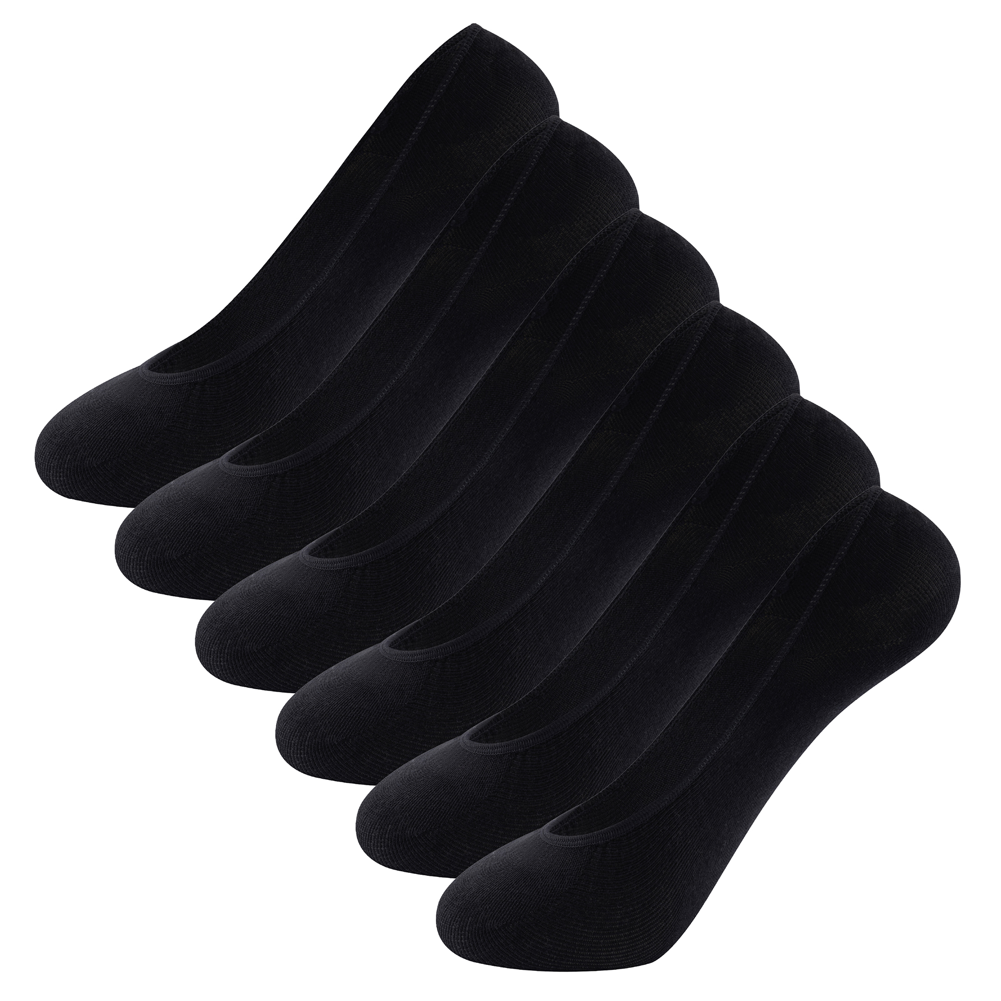Ladies 6pk Invisible Low Cut No Show Socks Womens Breathable Combed Cotton Socks
