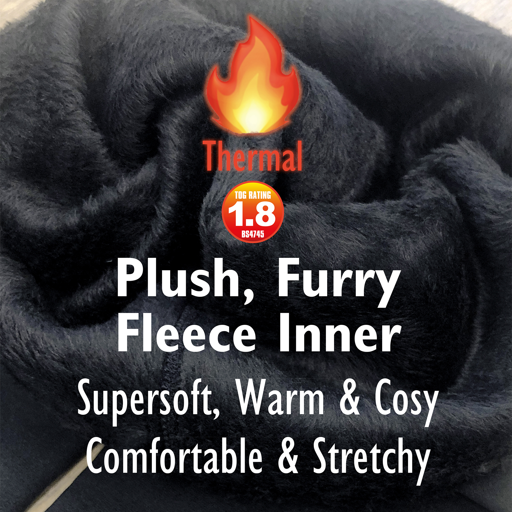 Ladies Thermal Fleece Leggings Heavy 1.8 Tog Womens Winter Warm 1 Pair S-XL  -  UK