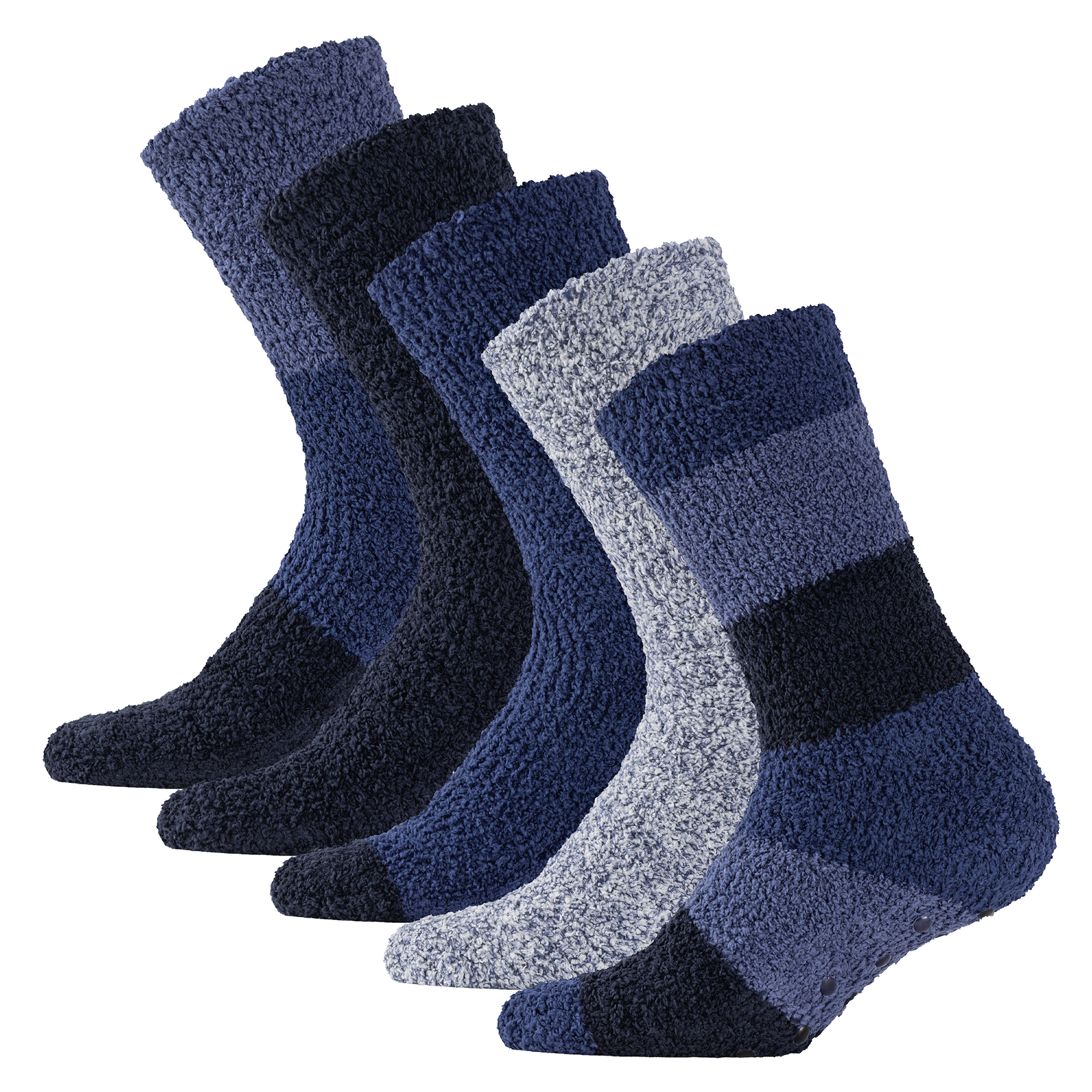 Mens 5 Pack Cosy Lounge Socks Soft Fluffy Thermal Insulation Elastane Anti Slip