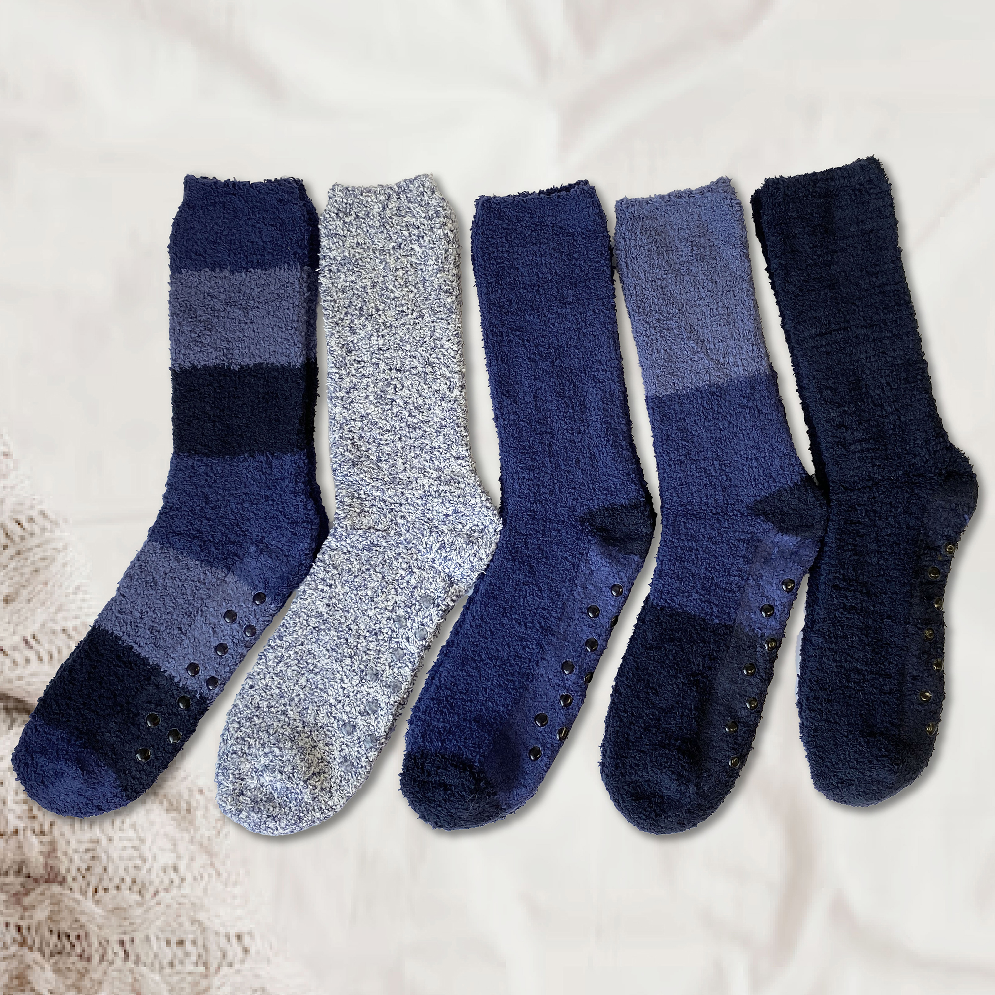 Mens 5 Pack Cosy Lounge Socks Soft Fluffy Thermal Insulation Elastane Anti Slip