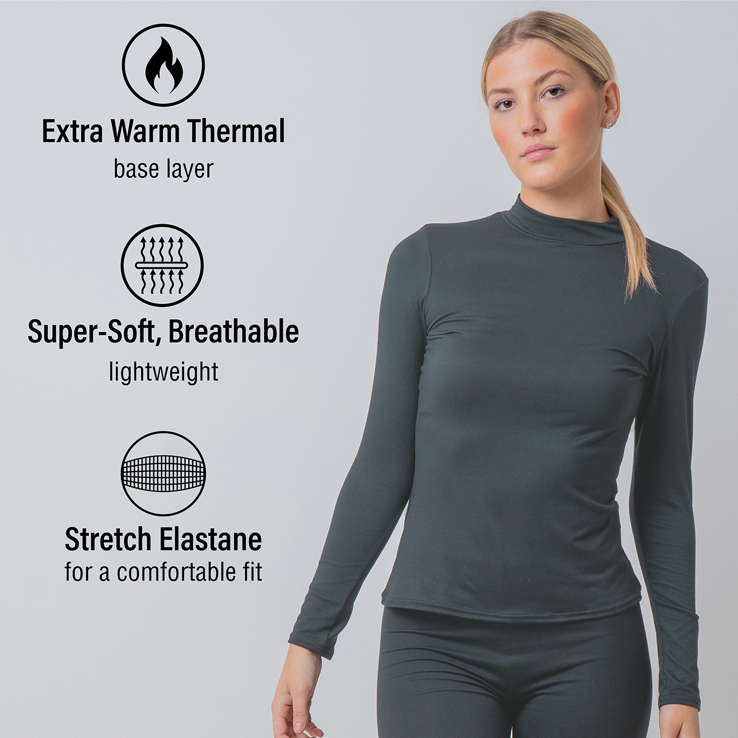 Senorita Ladies Thermal Long Sleeved Vest - Warm and Seamless