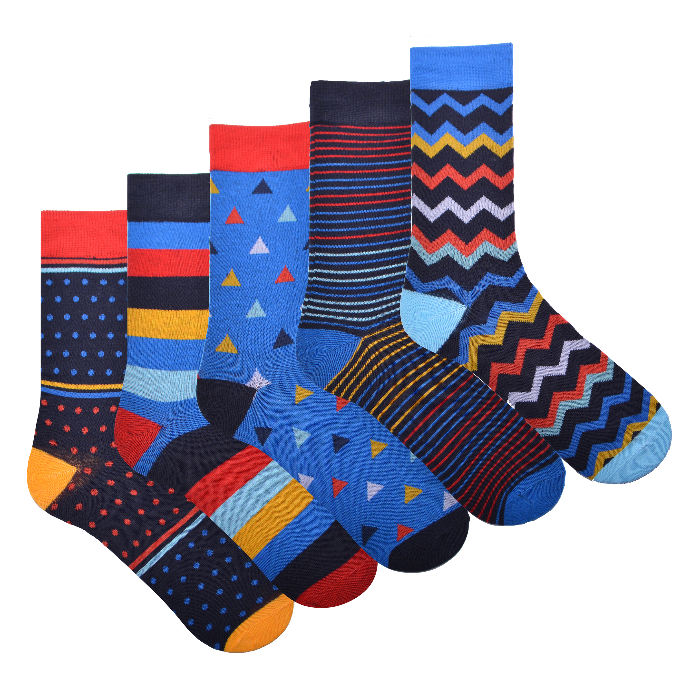 Socks n Socks-Mens 5pair Luxury Colorful Cotton Fun Novelty Dress Socks Gift Box 