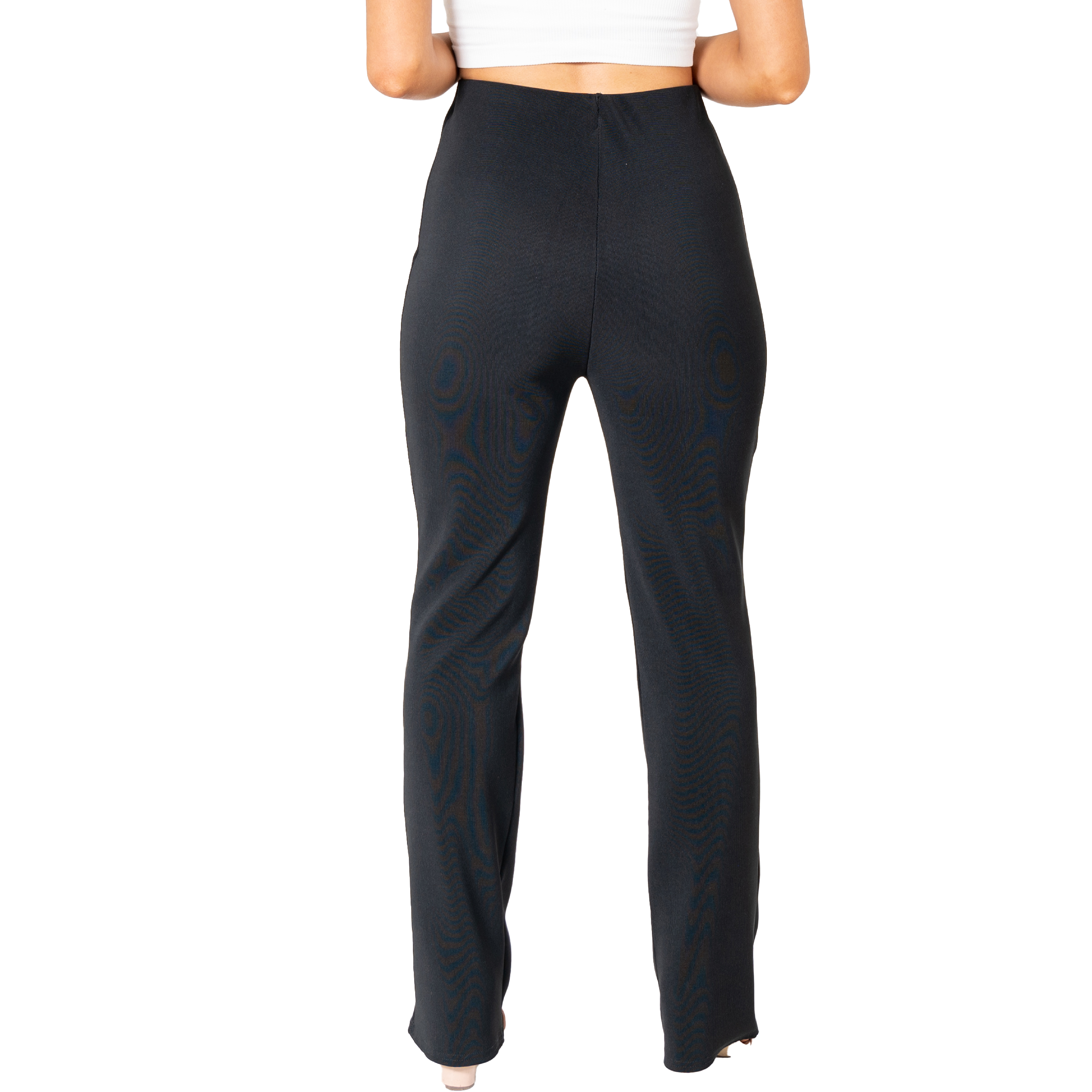 Women Everyday Straight leg High Waist Pants Black