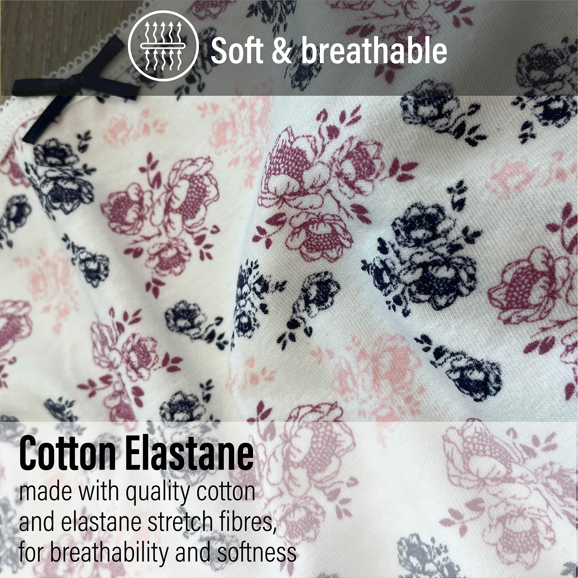 5 Pack Cotton/Elastane Full Briefs