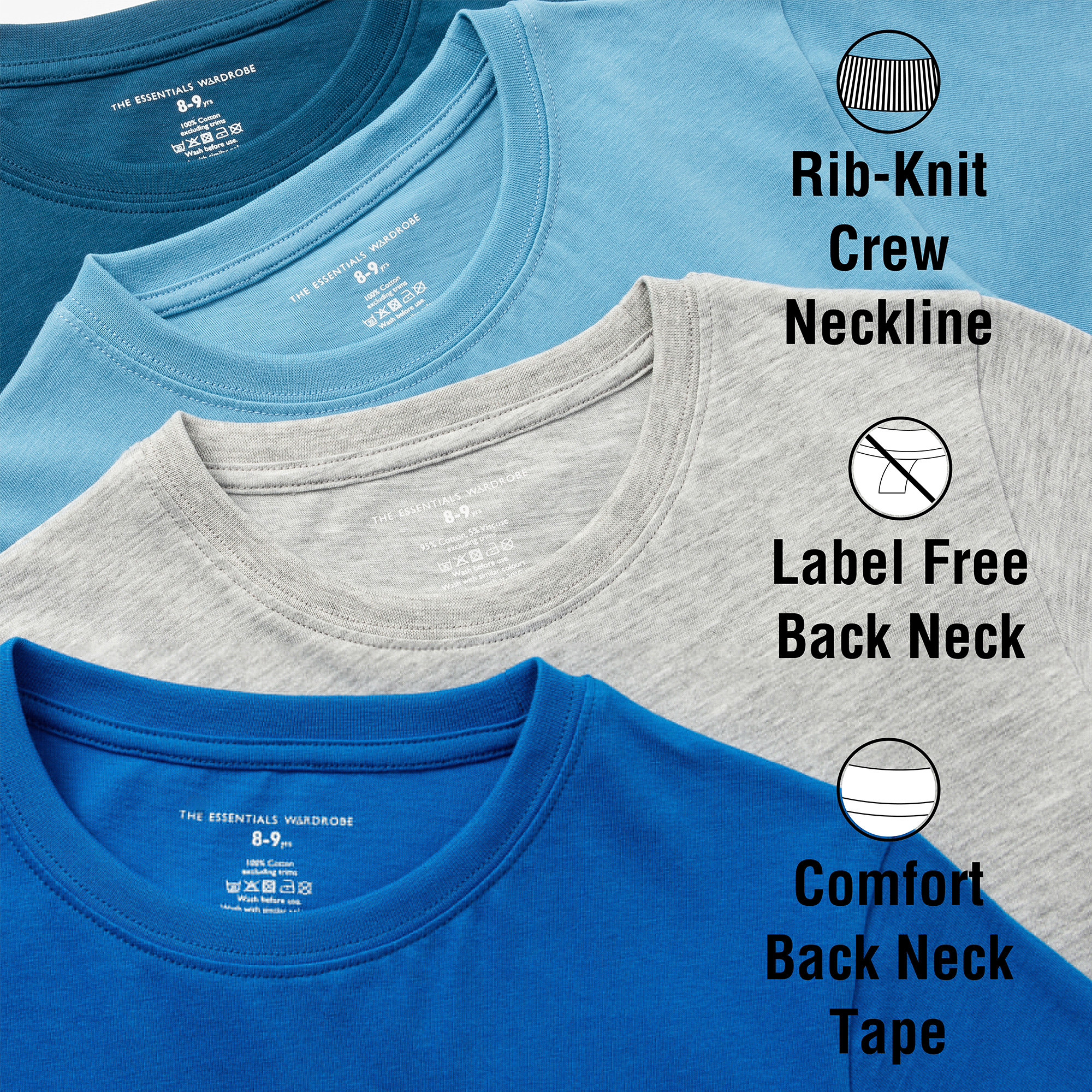 Boys Kids T-Shirt 4 Pack Coloured 100% Cotton T-Shirts Tee Crew Neck 4-13 Years - Picture 11 of 13