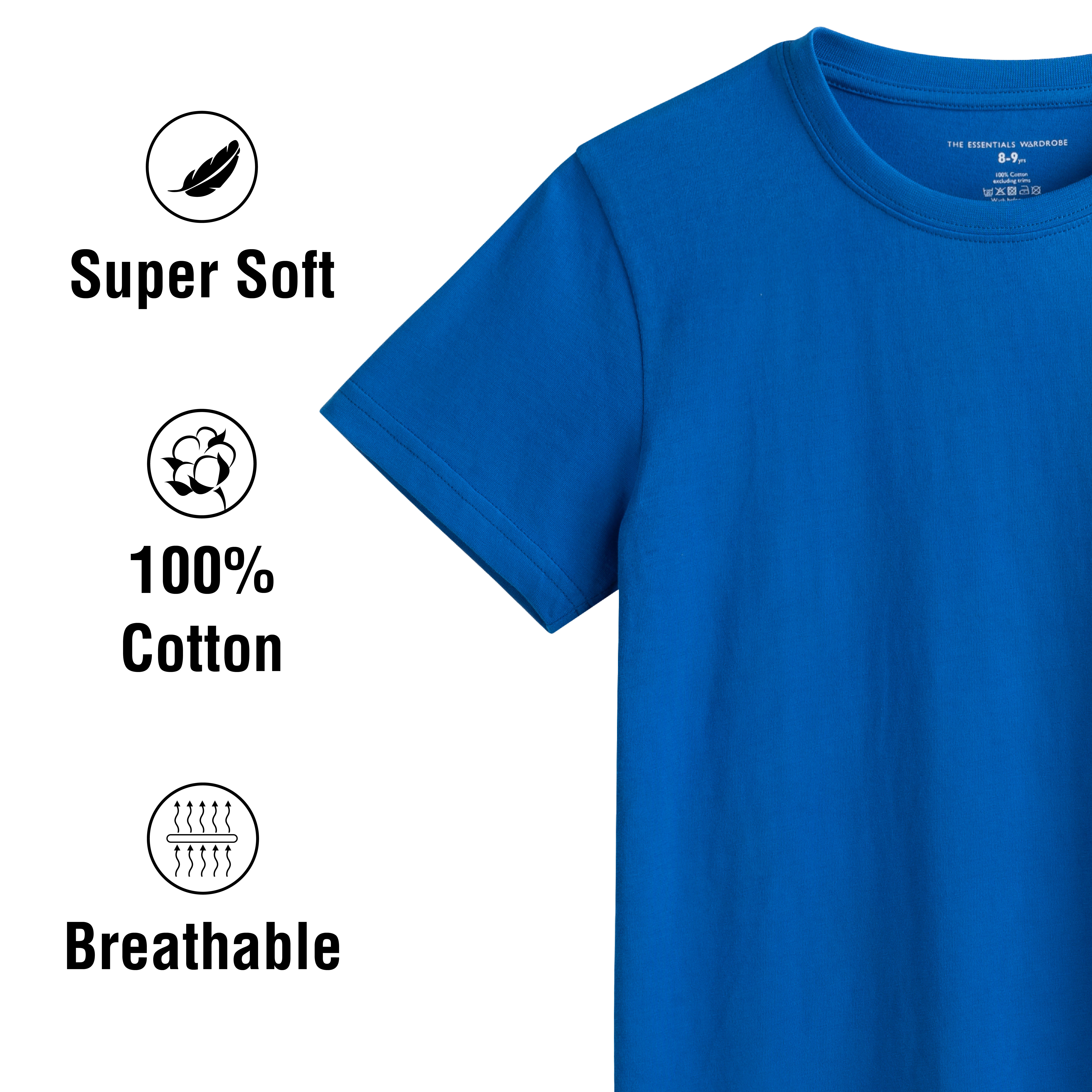 Boys Kids T-Shirt 4 Pack Coloured 100% Cotton T-Shirts Tee Crew Neck 4-13 Years - Picture 9 of 13