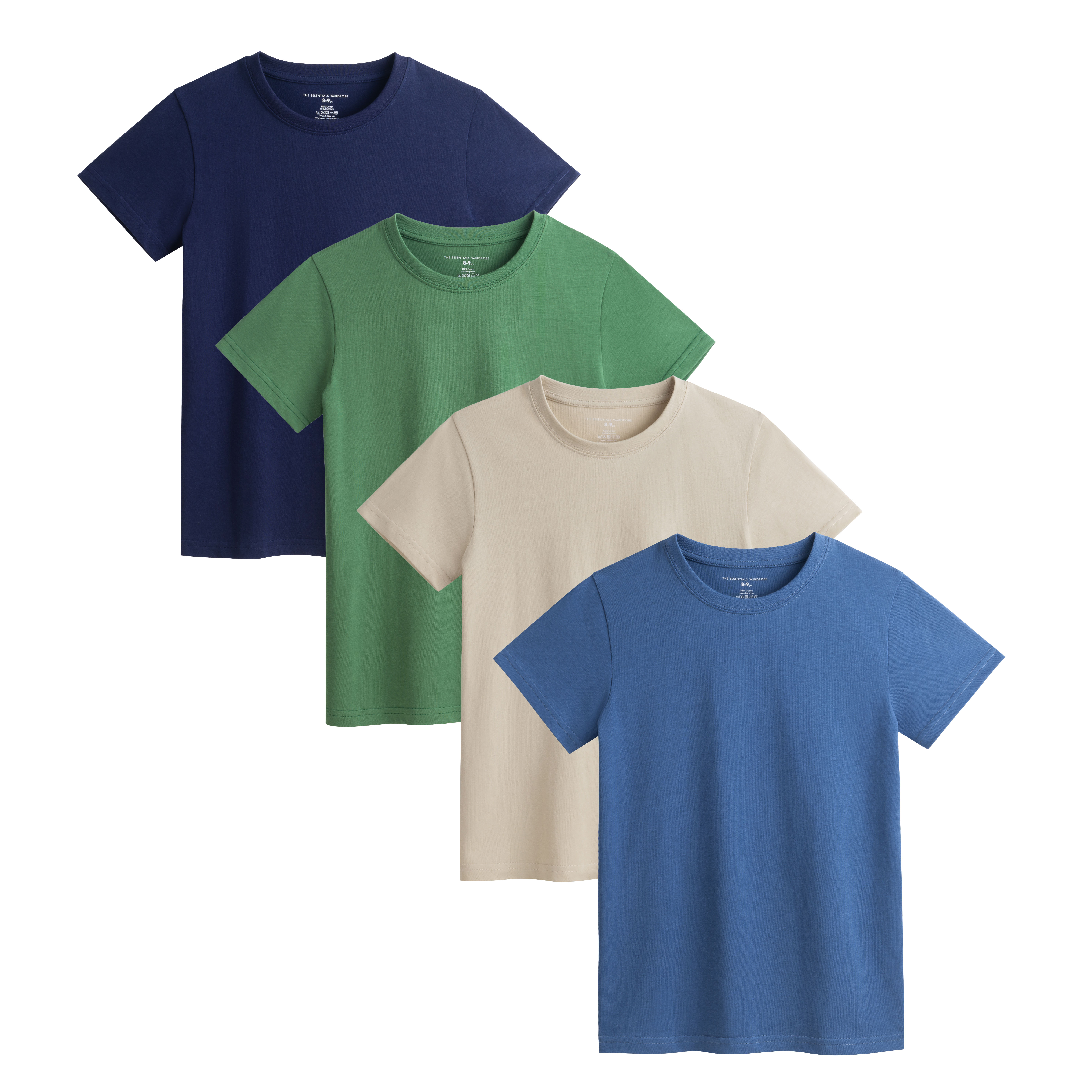Boys Kids T-Shirt 4 Pack Coloured 100% Cotton T-Shirts Tee Crew Neck 4-13 Years - Picture 2 of 13