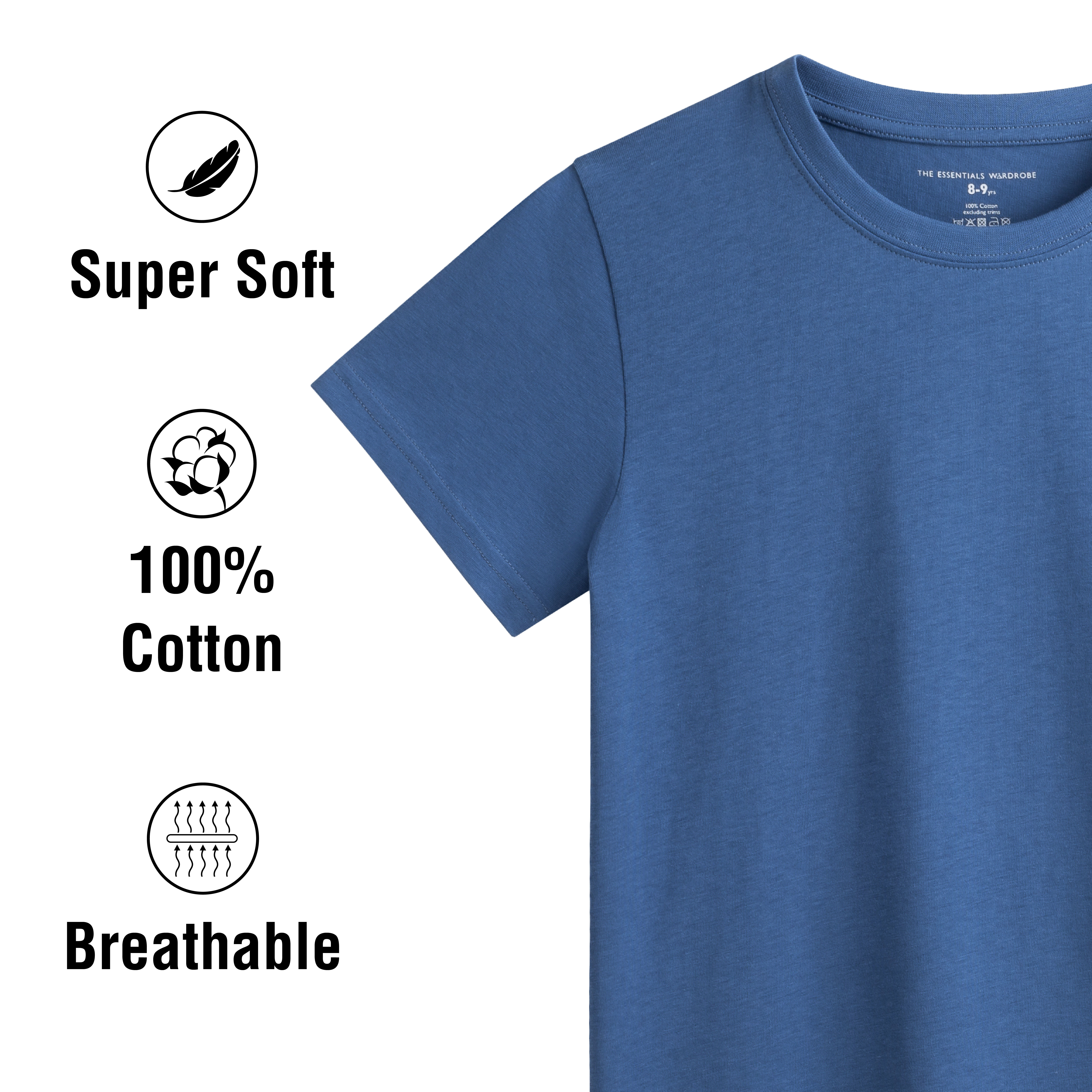 Boys Kids T-Shirt 4 Pack Coloured 100% Cotton T-Shirts Tee Crew Neck 4-13 Years - Picture 3 of 13