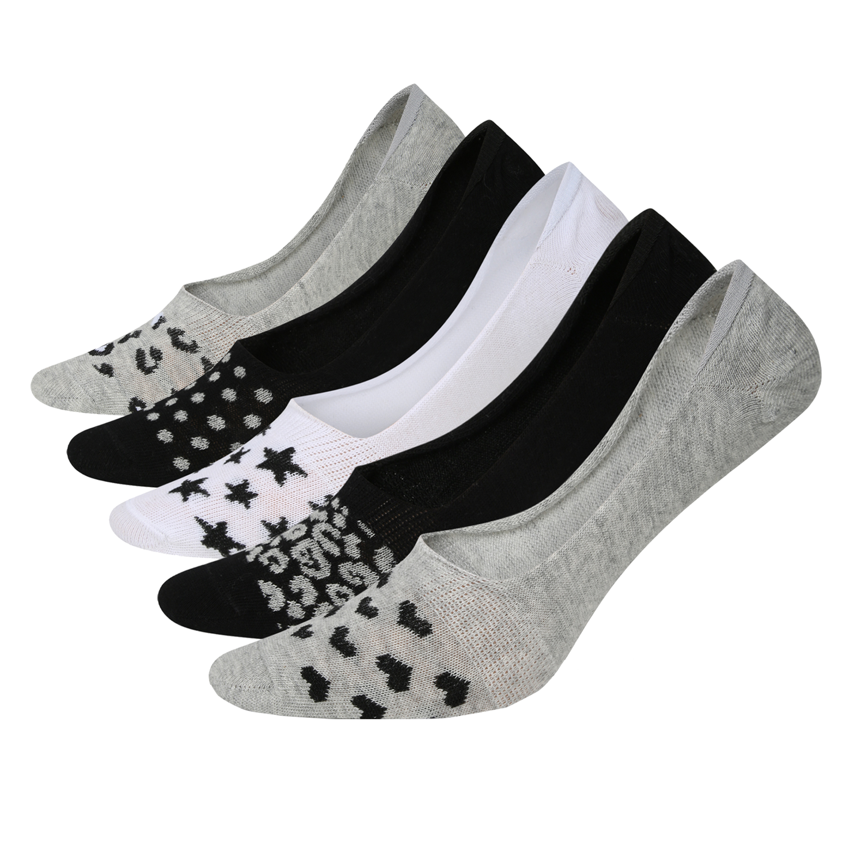 6 x Ladies Women Cotton Rich Design Pattern Trainer Socks 