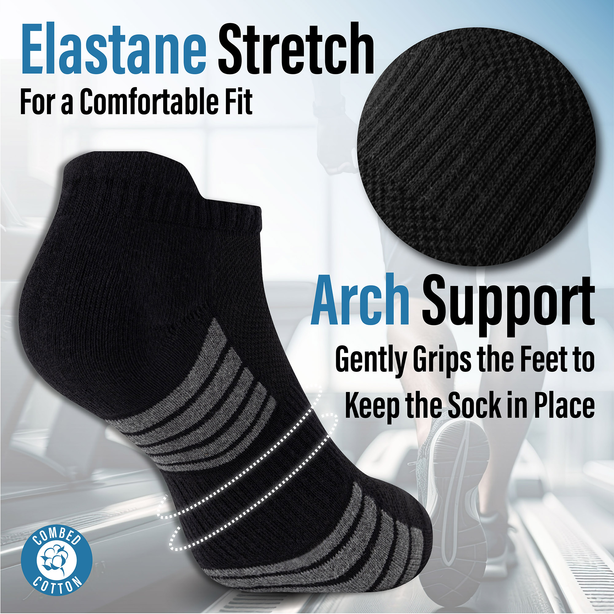 Unisex Herren Damen 6 Paar Sneaker Liner Socken gepolstert tief geschnitten Knöchel Laufen - Bild 63 von 71