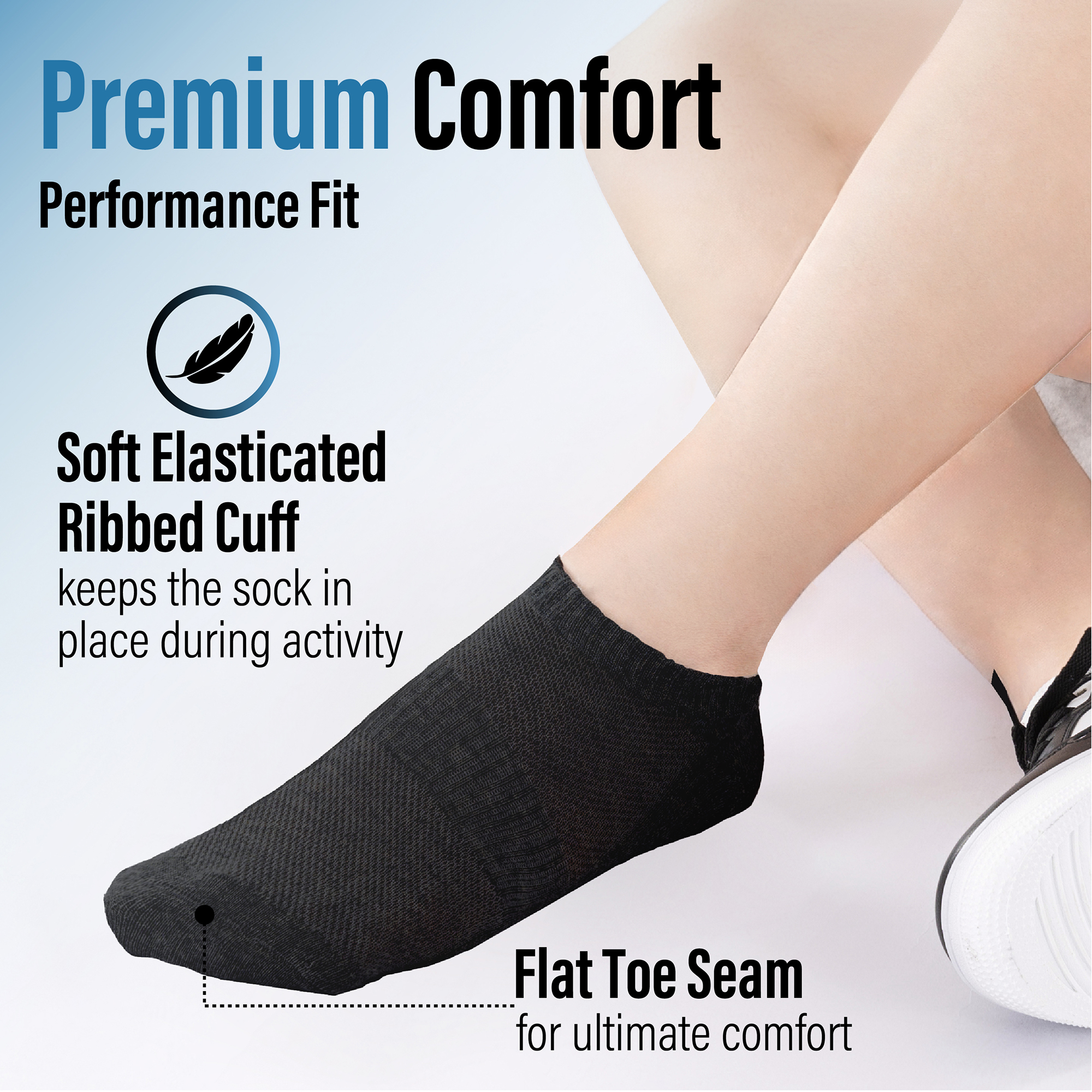 Unisex Herren Damen 6 Paar Sneaker Liner Socken gepolstert tief geschnitten Knöchel Laufen - Bild 7 von 71