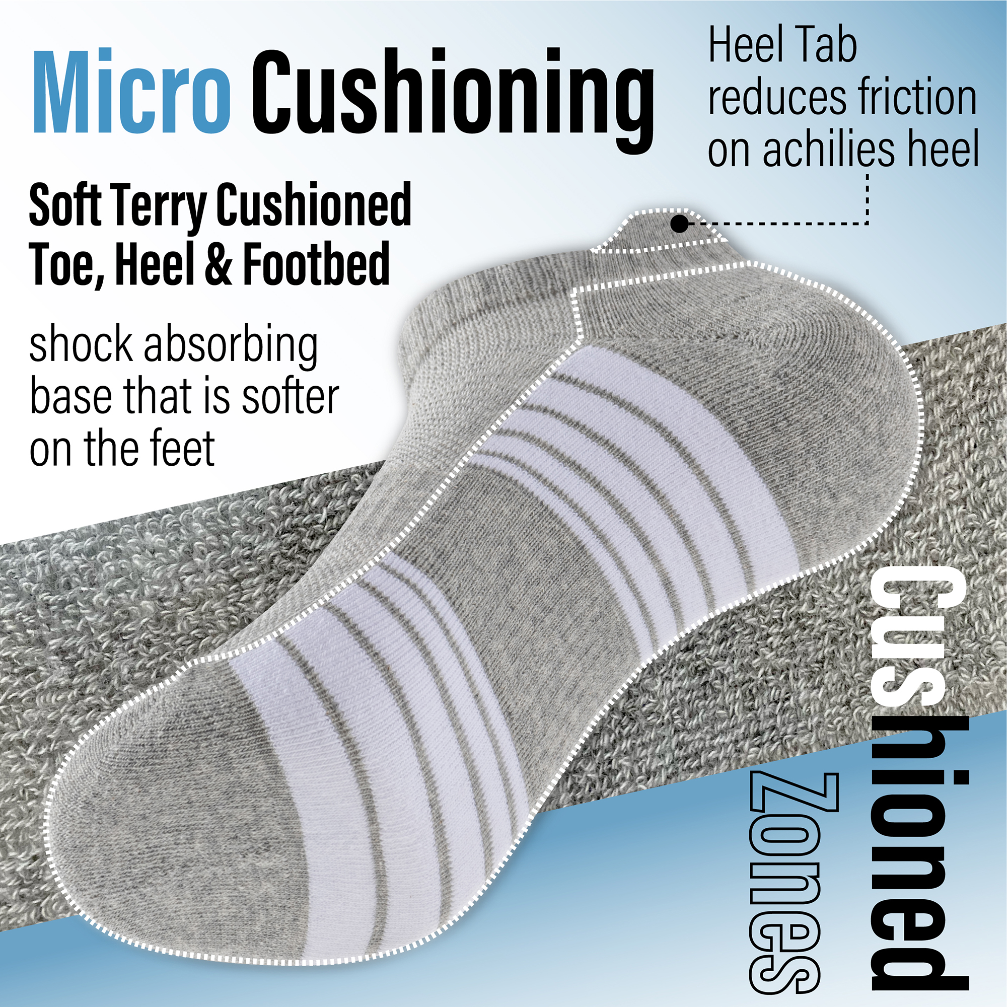 Unisex Herren Damen 6 Paar Sneaker Liner Socken gepolstert tief geschnitten Knöchel Laufen - Bild 53 von 71