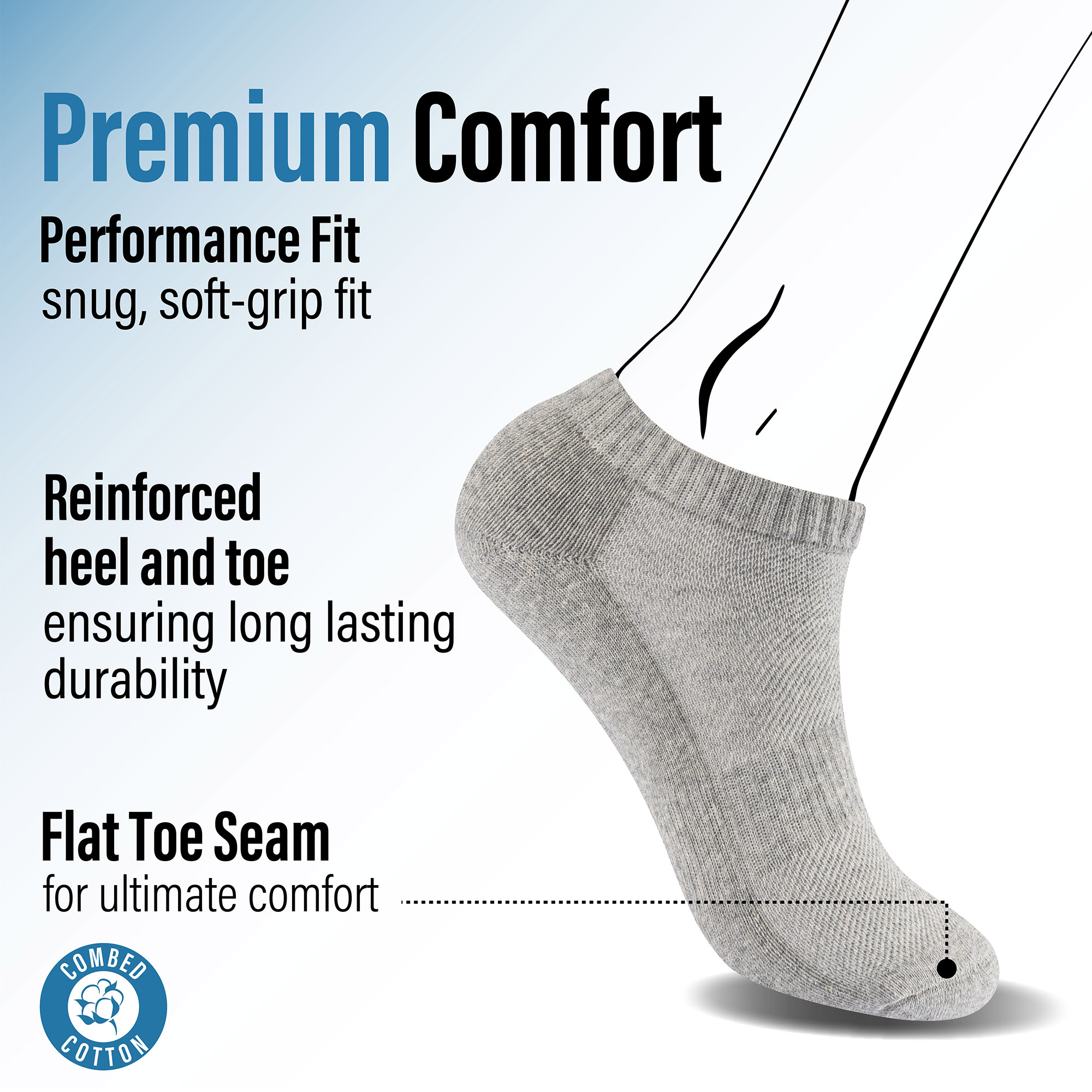 Unisex Herren Damen 6 Paar Sneaker Liner Socken gepolstert tief geschnitten Knöchel Laufen - Bild 34 von 71