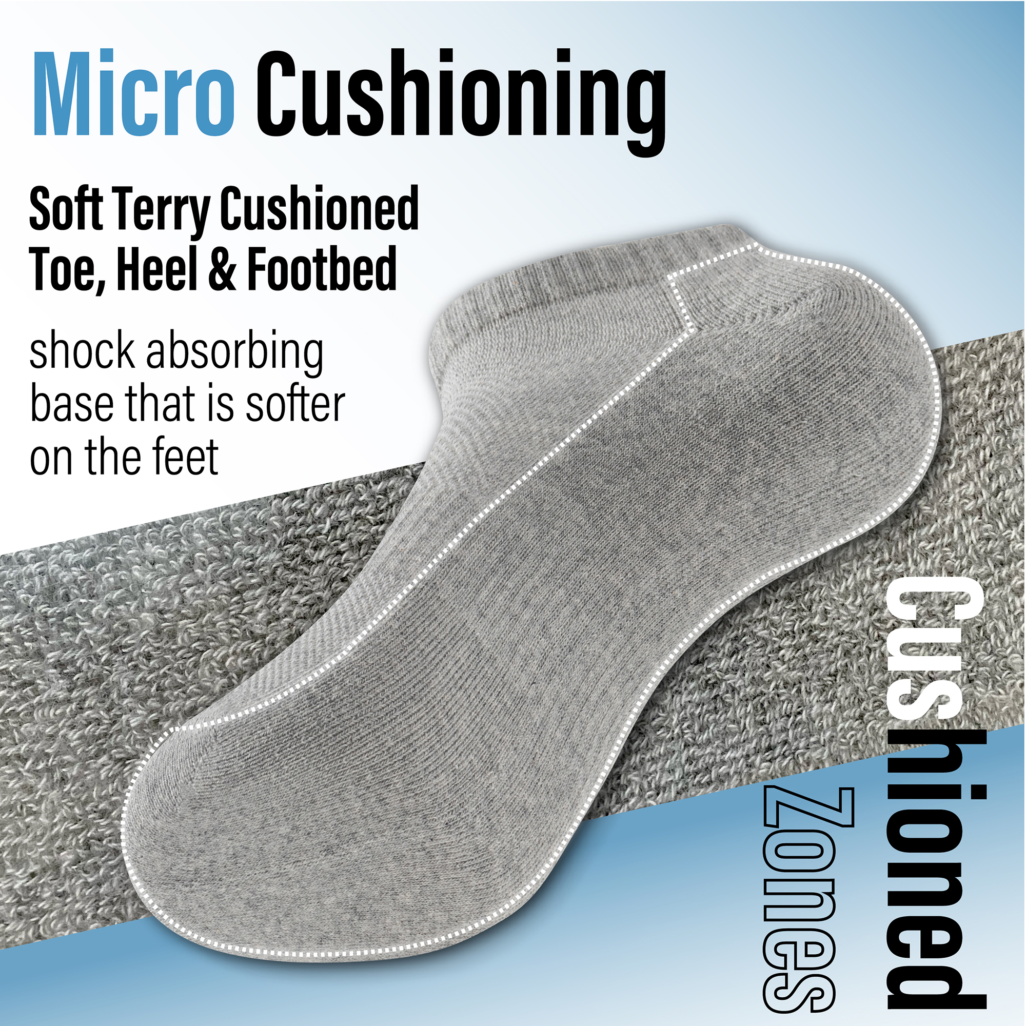 Unisex Herren Damen 6 Paar Sneaker Liner Socken gepolstert tief geschnitten Knöchel Laufen - Bild 17 von 71