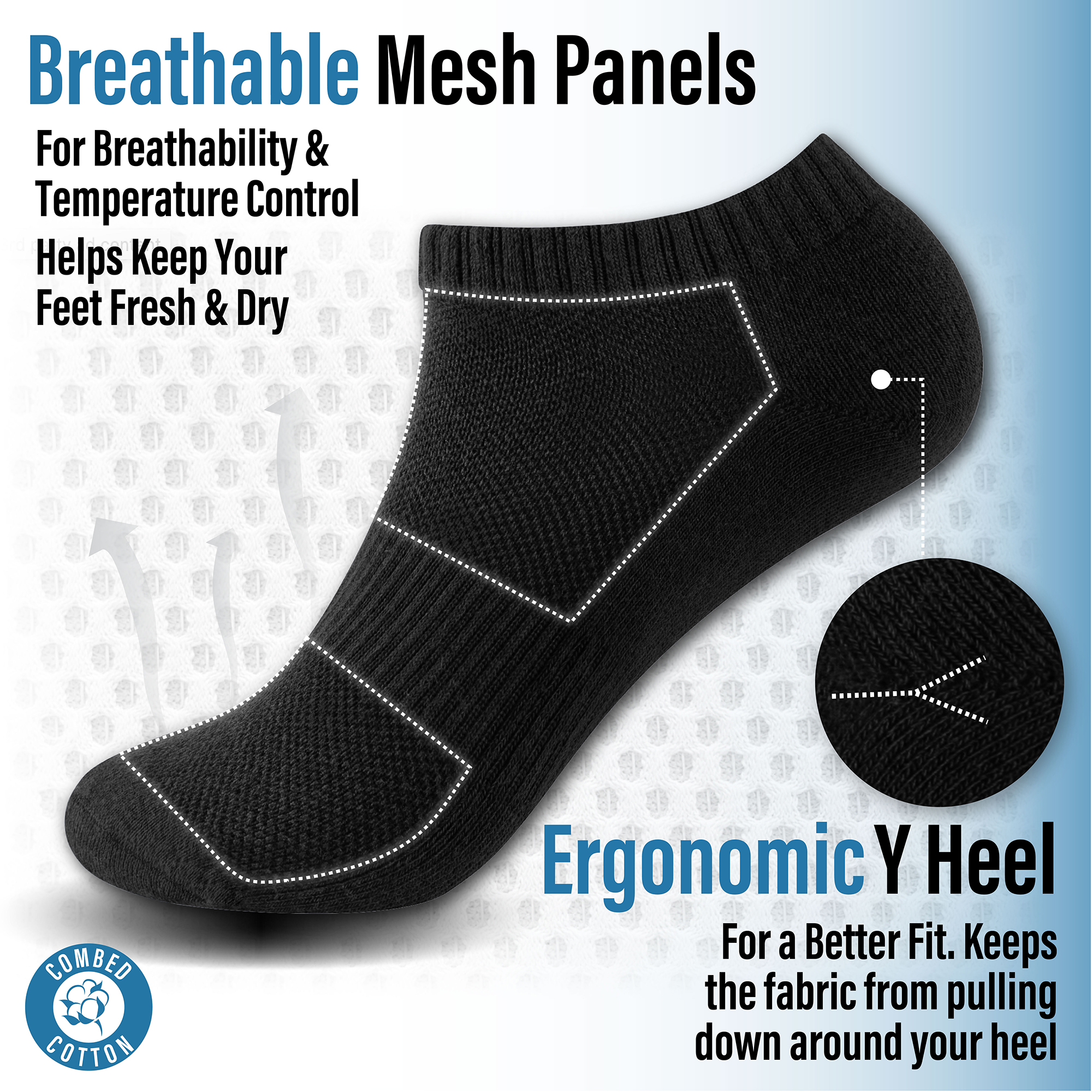 Unisex Herren Damen 6 Paar Sneaker Liner Socken gepolstert tief geschnitten Knöchel Laufen - Bild 28 von 71