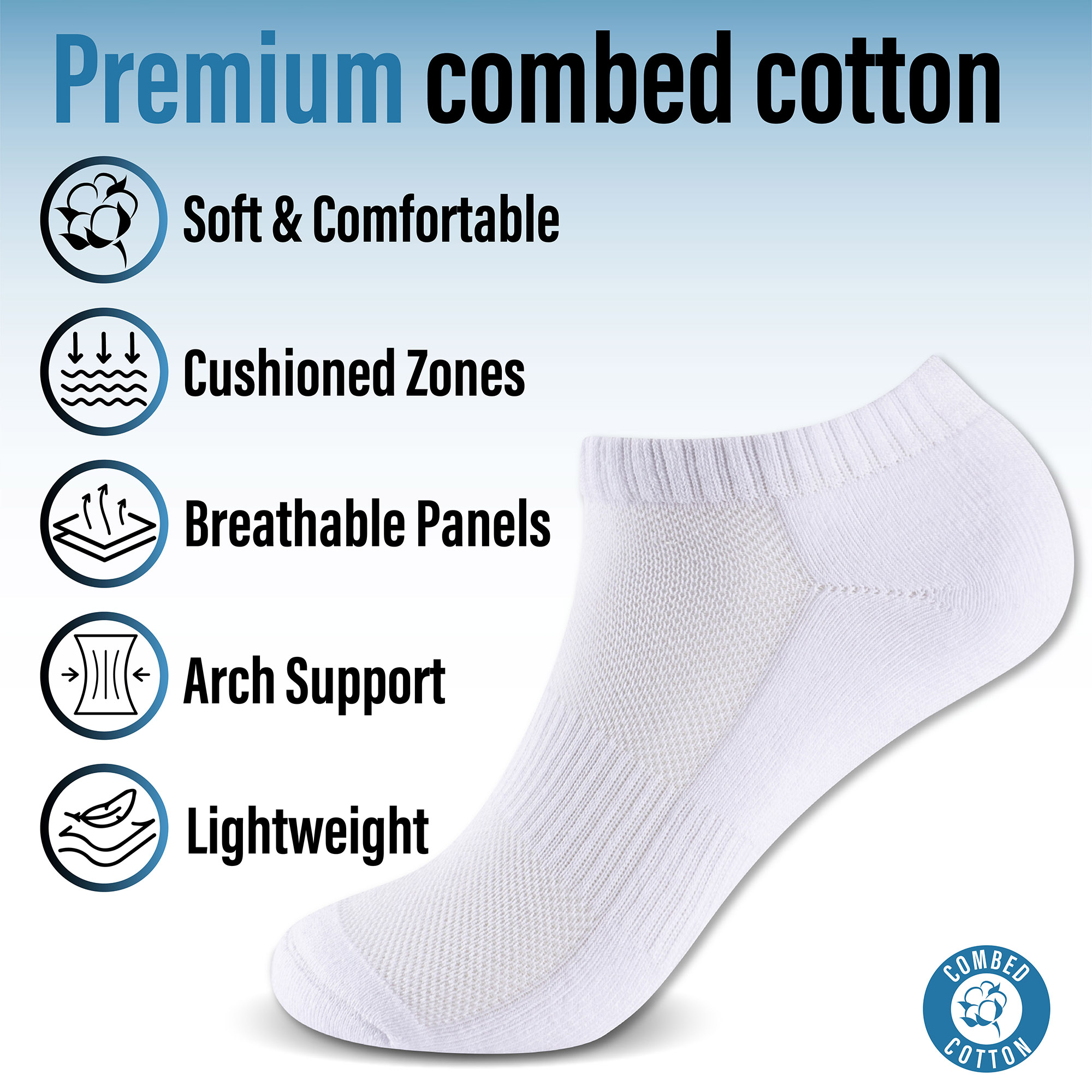 Unisex Herren Damen 6 Paar Sneaker Liner Socken gepolstert tief geschnitten Knöchel Laufen - Bild 10 von 71