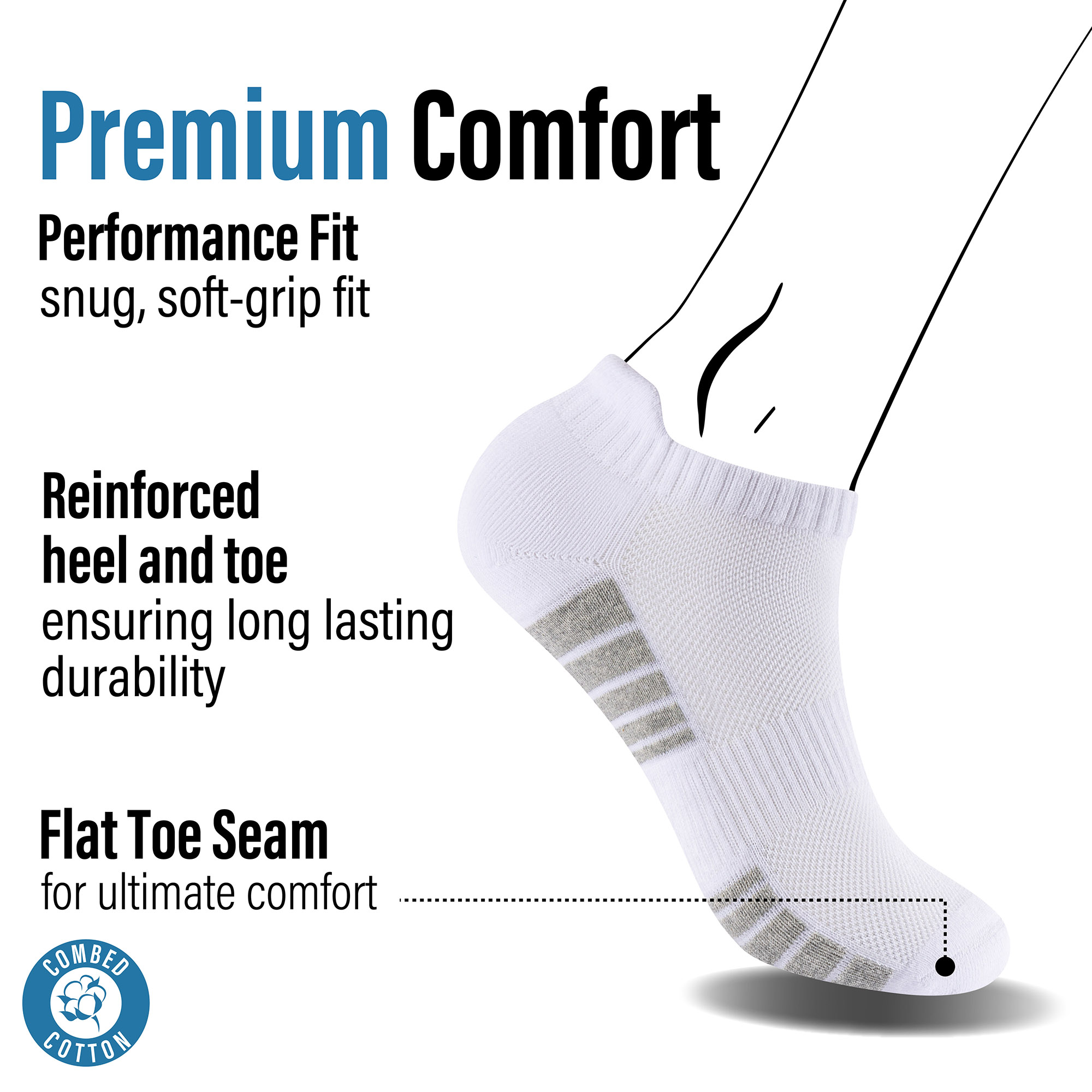 Unisex Herren Damen 6 Paar Sneaker Liner Socken gepolstert tief geschnitten Knöchel Laufen - Bild 49 von 71