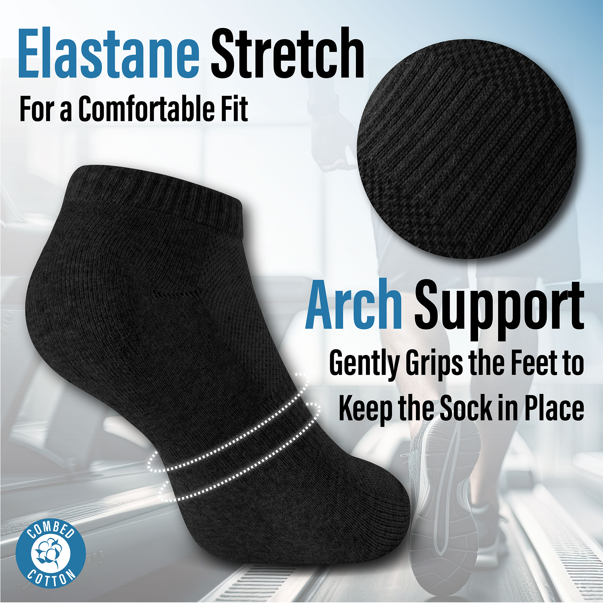 Unisex Herren Damen 6 Paar Sneaker Liner Socken gepolstert tief geschnitten Knöchel Laufen - Bild 26 von 71