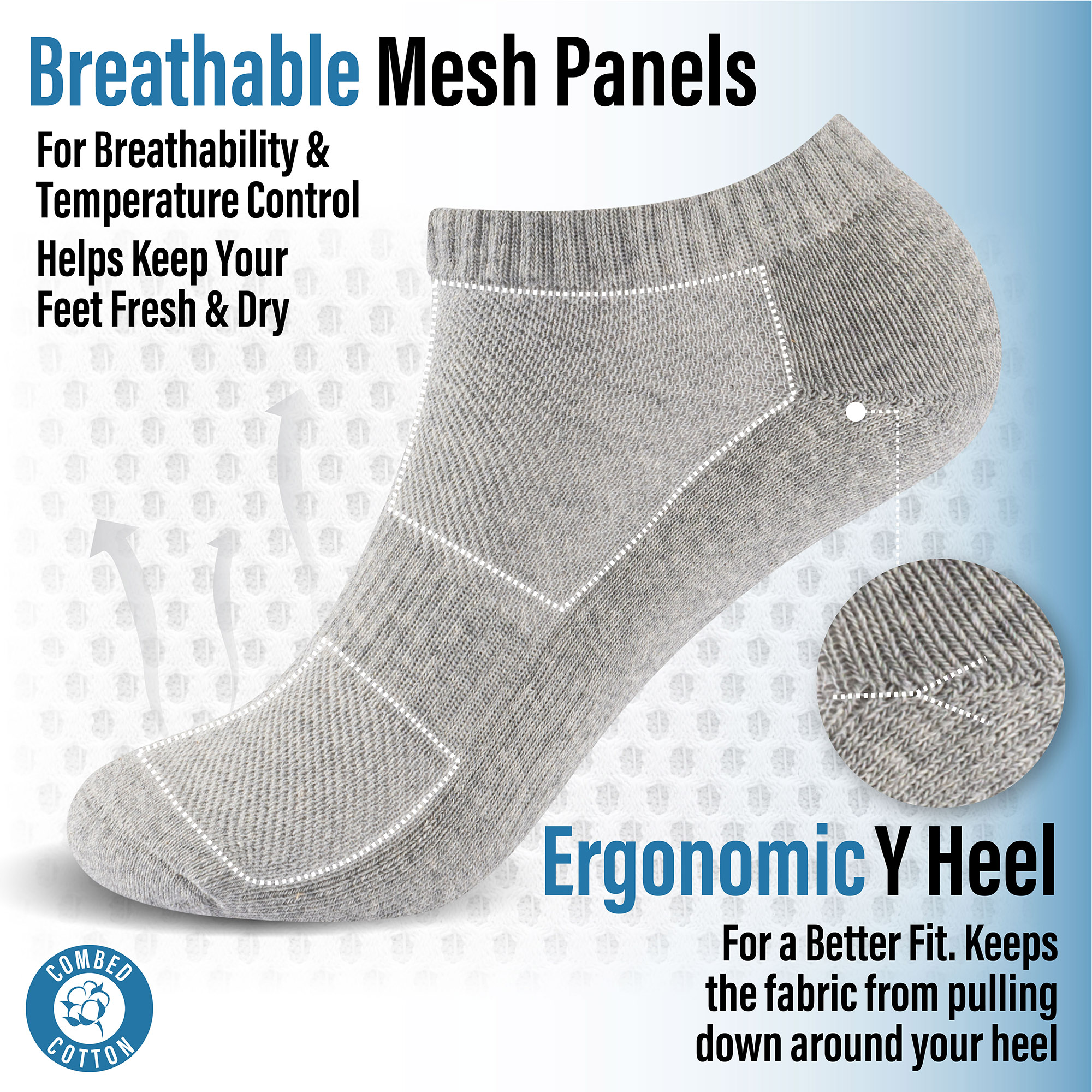 Unisex Herren Damen 6 Paar Sneaker Liner Socken gepolstert tief geschnitten Knöchel Laufen - Bild 35 von 71