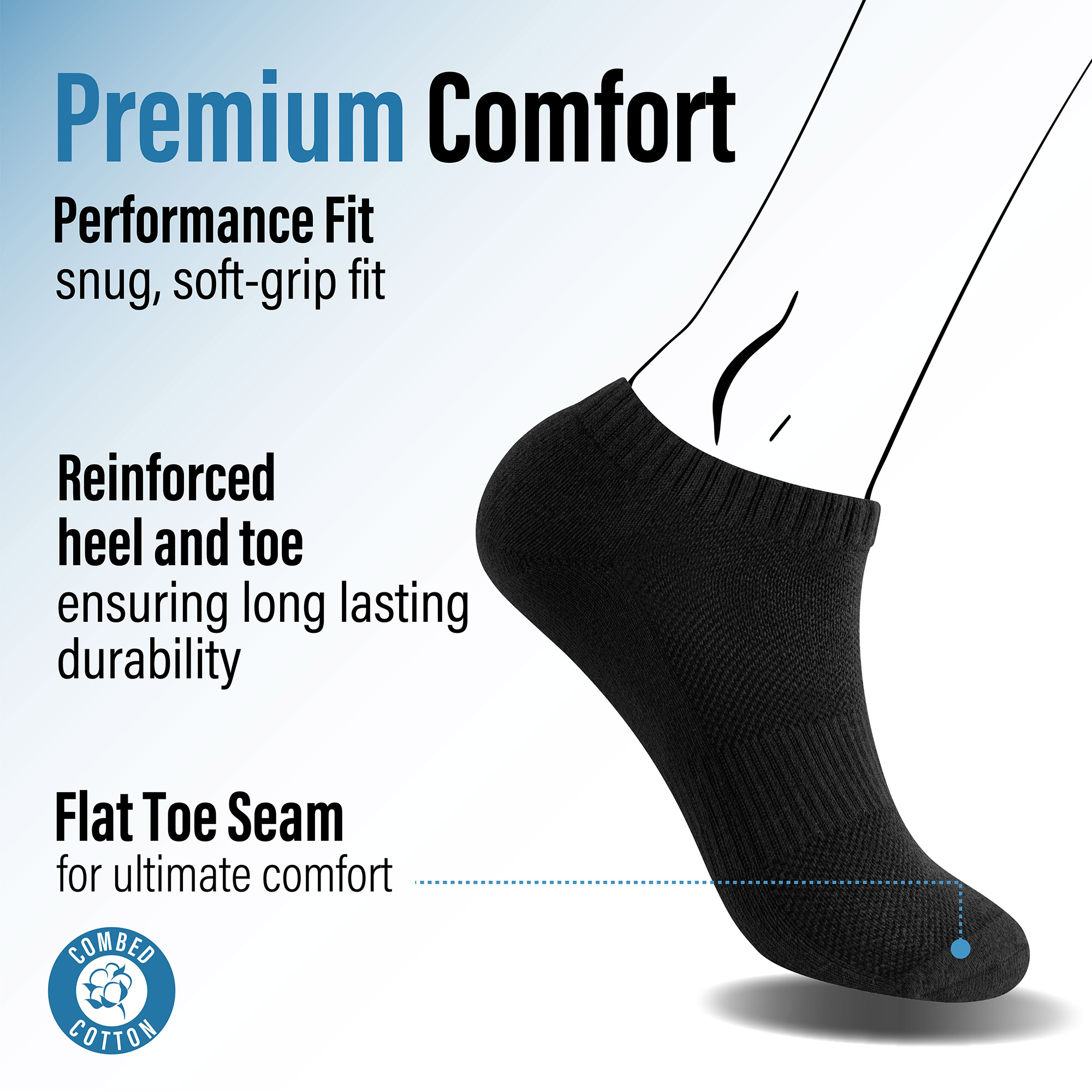 Unisex Herren Damen 6 Paar Sneaker Liner Socken gepolstert tief geschnitten Knöchel Laufen - Bild 27 von 71
