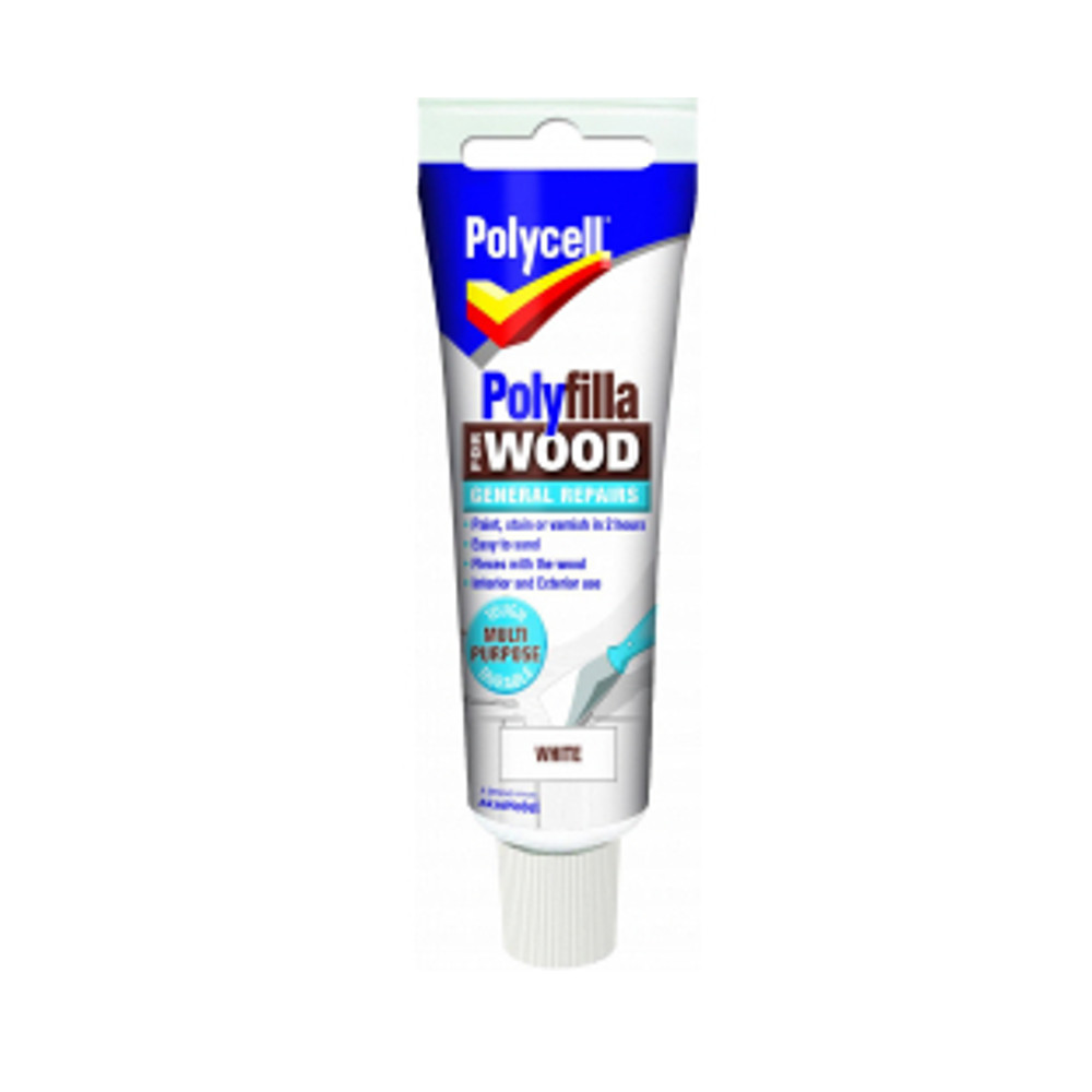 Polycell Polyfilla Wood General Repair White Tube 75gm Interior