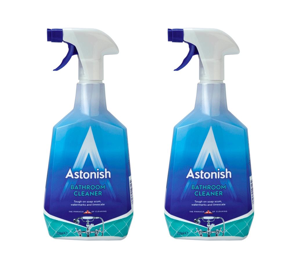 2 x Astonish Bathroom Cleaner Removes Limescale Soap Scum And Tough