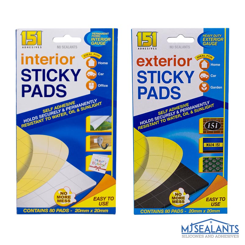 80 Exterior Double Sided Sticky Pads Adhesive Home Garden Indoor