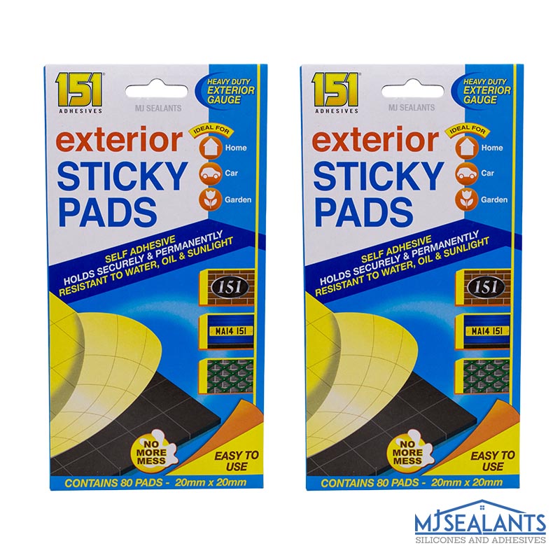 2x 151 Exterior / Interior 80 Strong Sticky Pads Self Adhesive Double