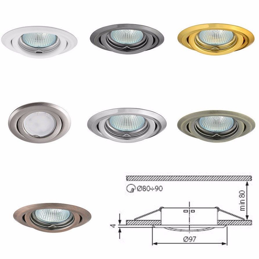 Recessed Adjustable Tilt Downlight Light Fitting Ceiling Spotlight