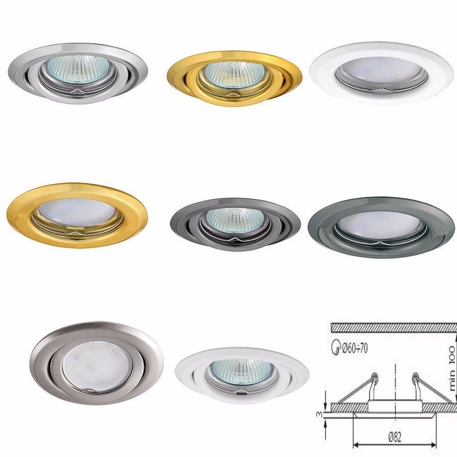 240v Fixed Or Tilt Fitting Recessed Downlight Ceiling Spotlights