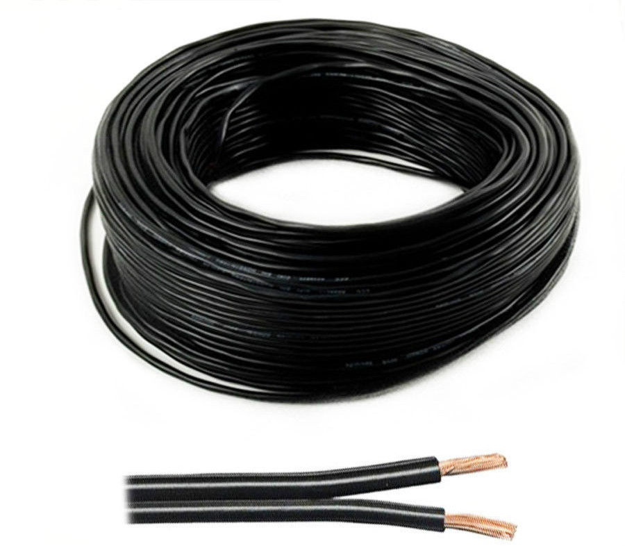 2 CORE BLACK 12V 12 VOLT CABLE AMP CAR AUTO BOAT AUDIO SPEAKER WIRE UK