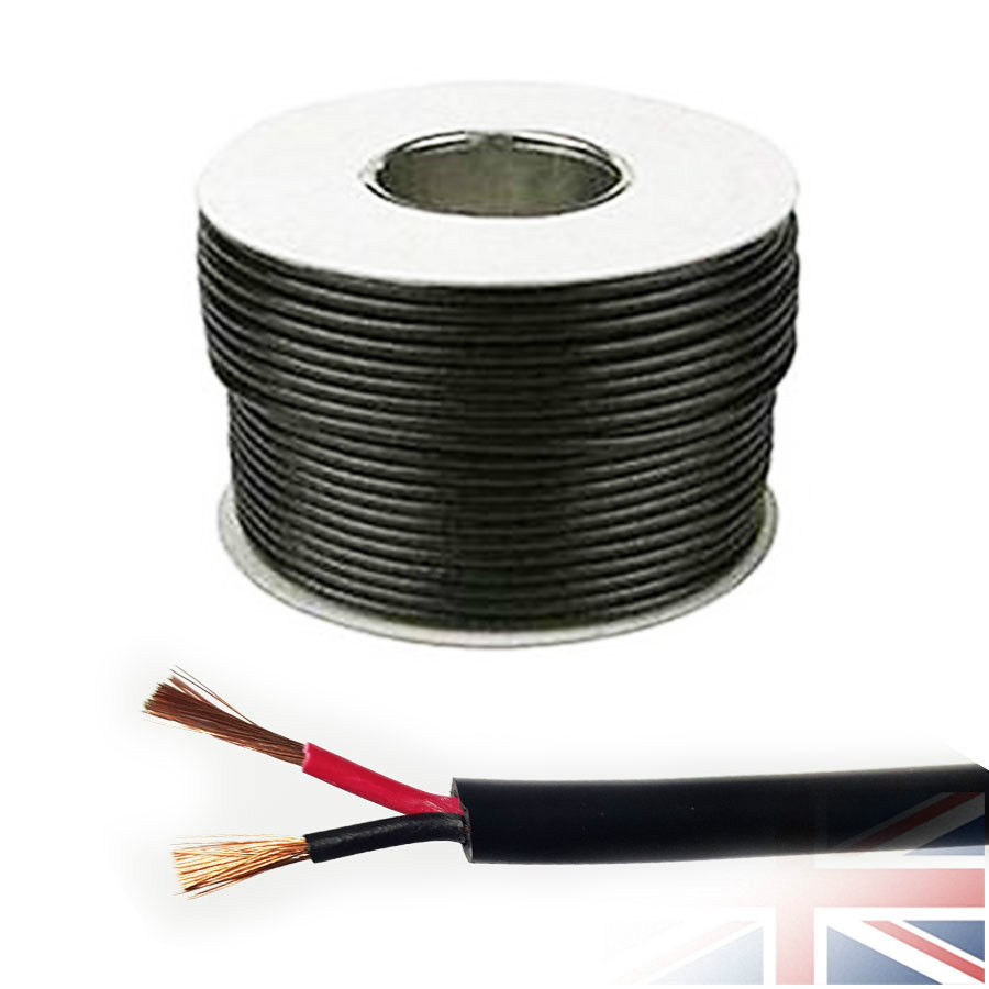 12v 3 core Round Thinwall Automotive wire Red//Black//Green 14amp 16.5amp 21amp