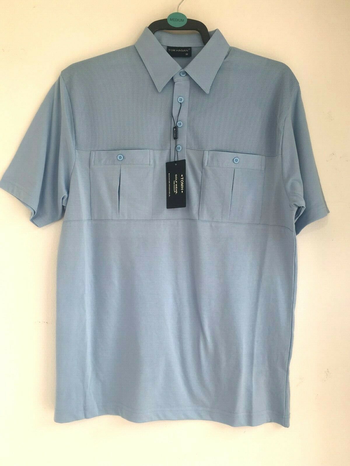 Men's Tom Hagan Golf Polo Shirts Short Sleeve Blue Purple Green Burg ...