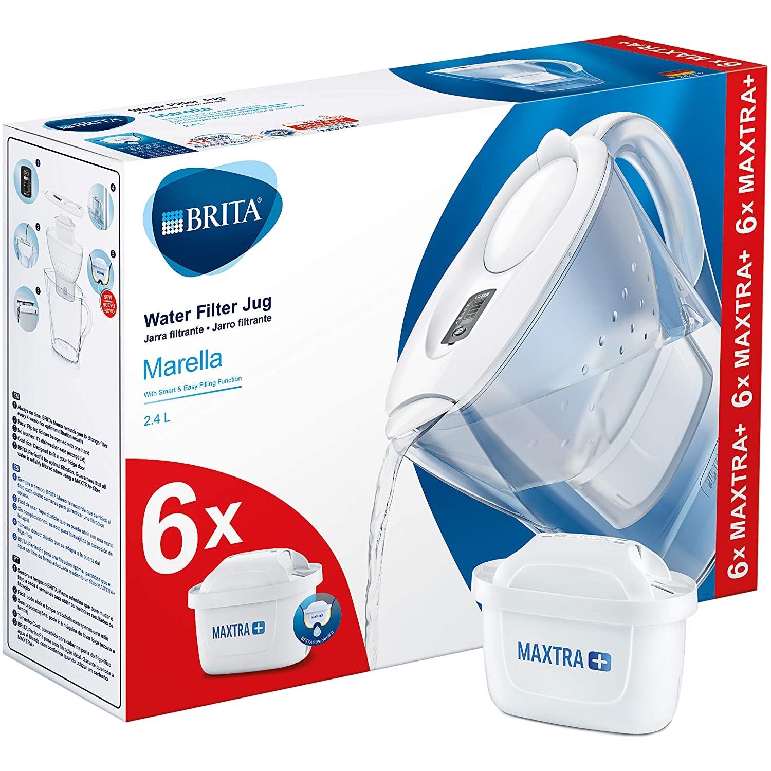 Brita BRITA Marella MAXTRA water filter jug pack with 6 Month Cartridges Brand_New 