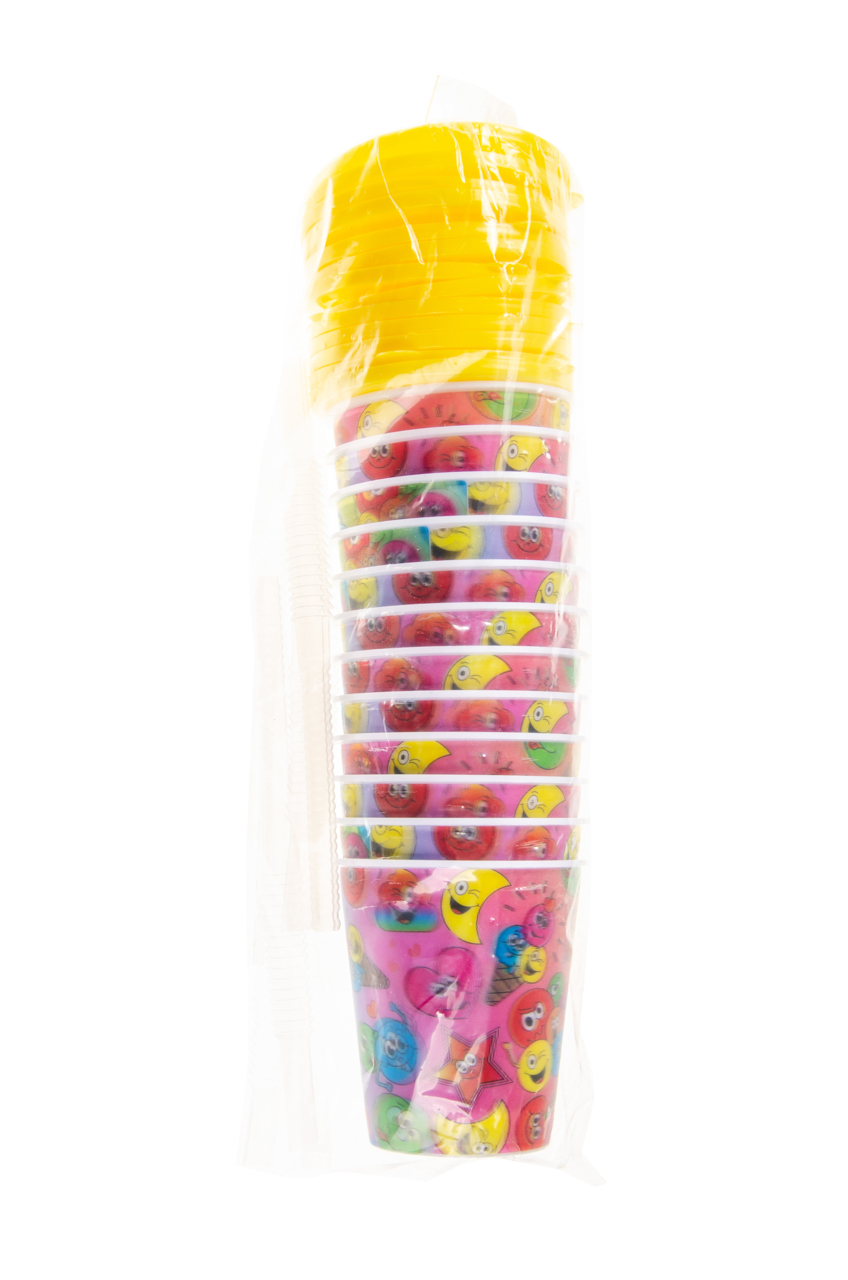 12 Reusable Plastic 3D Cups & Straws - Party Tableware Kids Party Events BBQ - Picture 13 of 26
