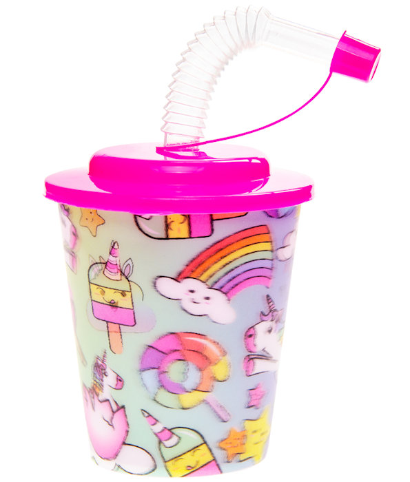 12 Reusable Plastic 3D Cups & Straws - Party Tableware Kids Party Events BBQ - Picture 18 of 26