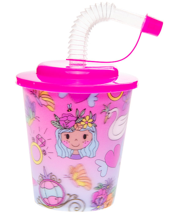 12 Reusable Plastic 3D Cups & Straws - Party Tableware Kids Party Events BBQ - Picture 10 of 26