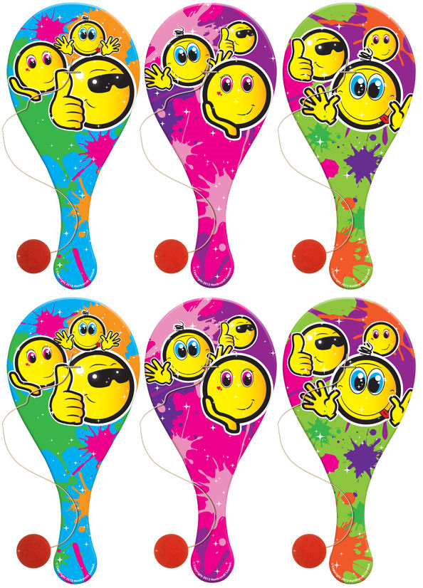 Paddle Ball Schläger aus Holz - 6er Pack - Spielzeug Beute/Party Tasche Füllung Kinder/Kid Biff - Bild 8 von 15