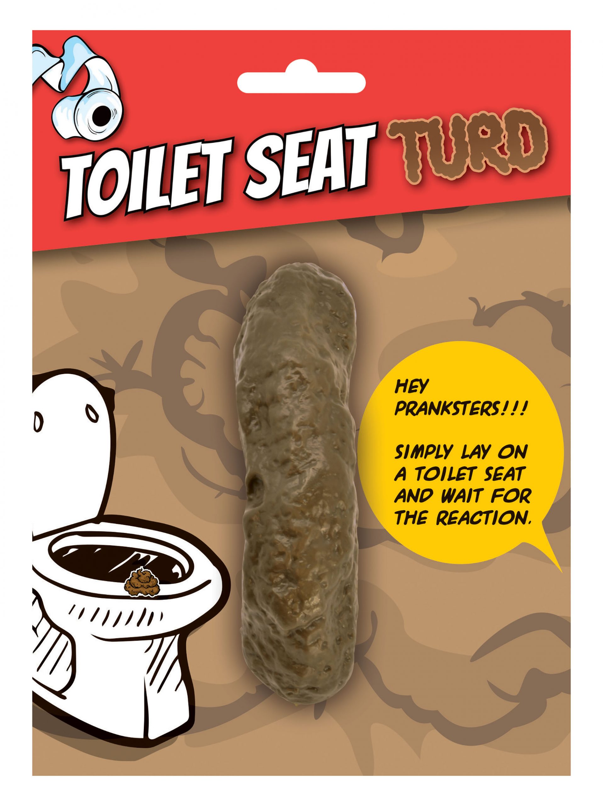 Toilet Seat Turd Classic Practical Joke Novelty Party Trick Prank Poo