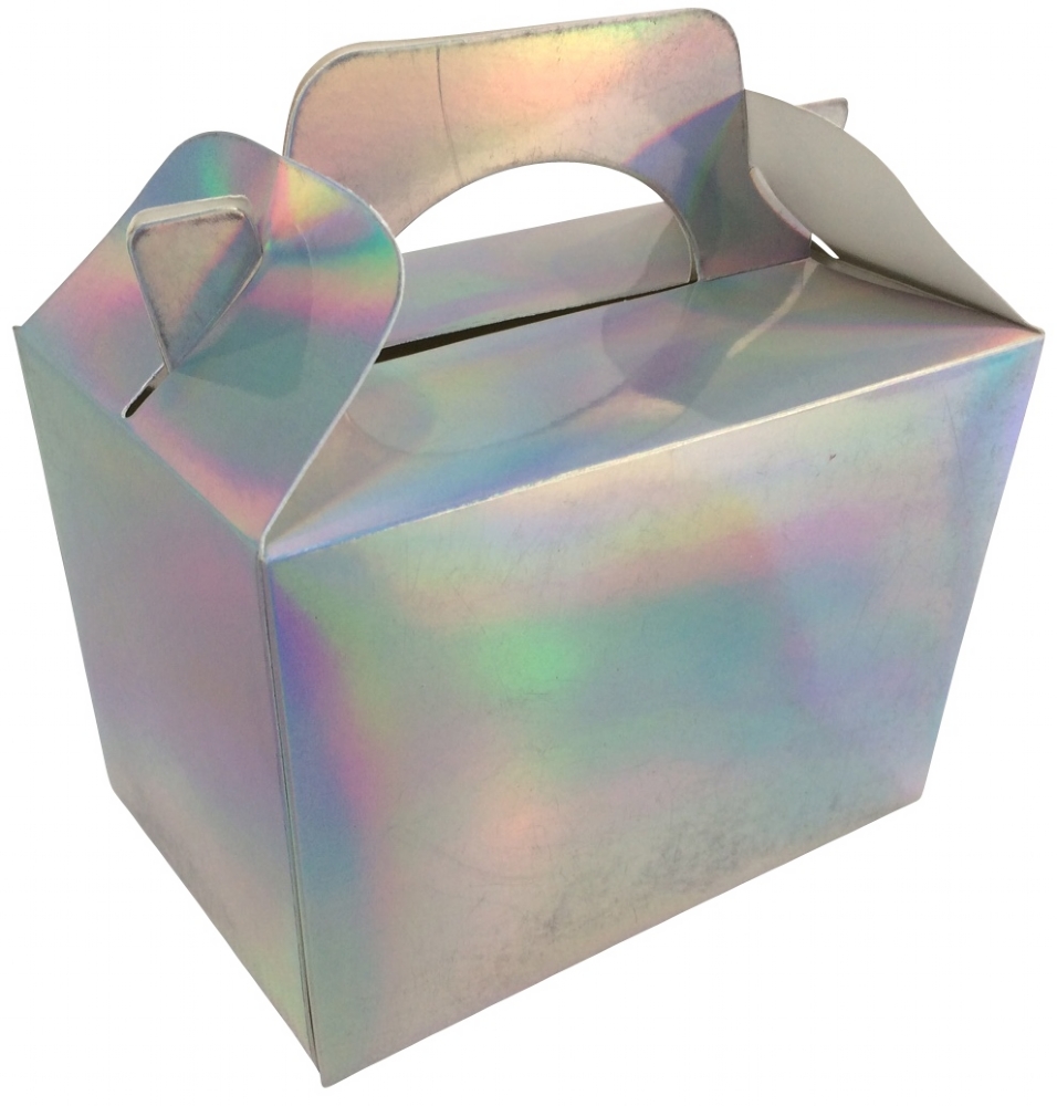 10 Metallic Party Boxes Choose From 4 Colours Food Lunch Cardboard
