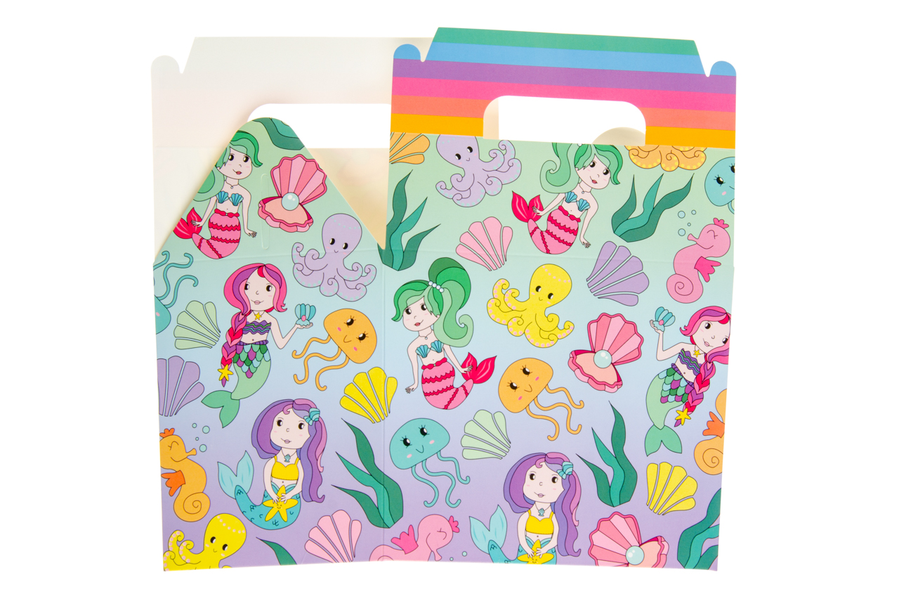 Themed Party Food Lunch Boxes | Set of 6 | Eco-Friendly Cardboard | 14x9.5x12 cm - Picture 7 of 41
