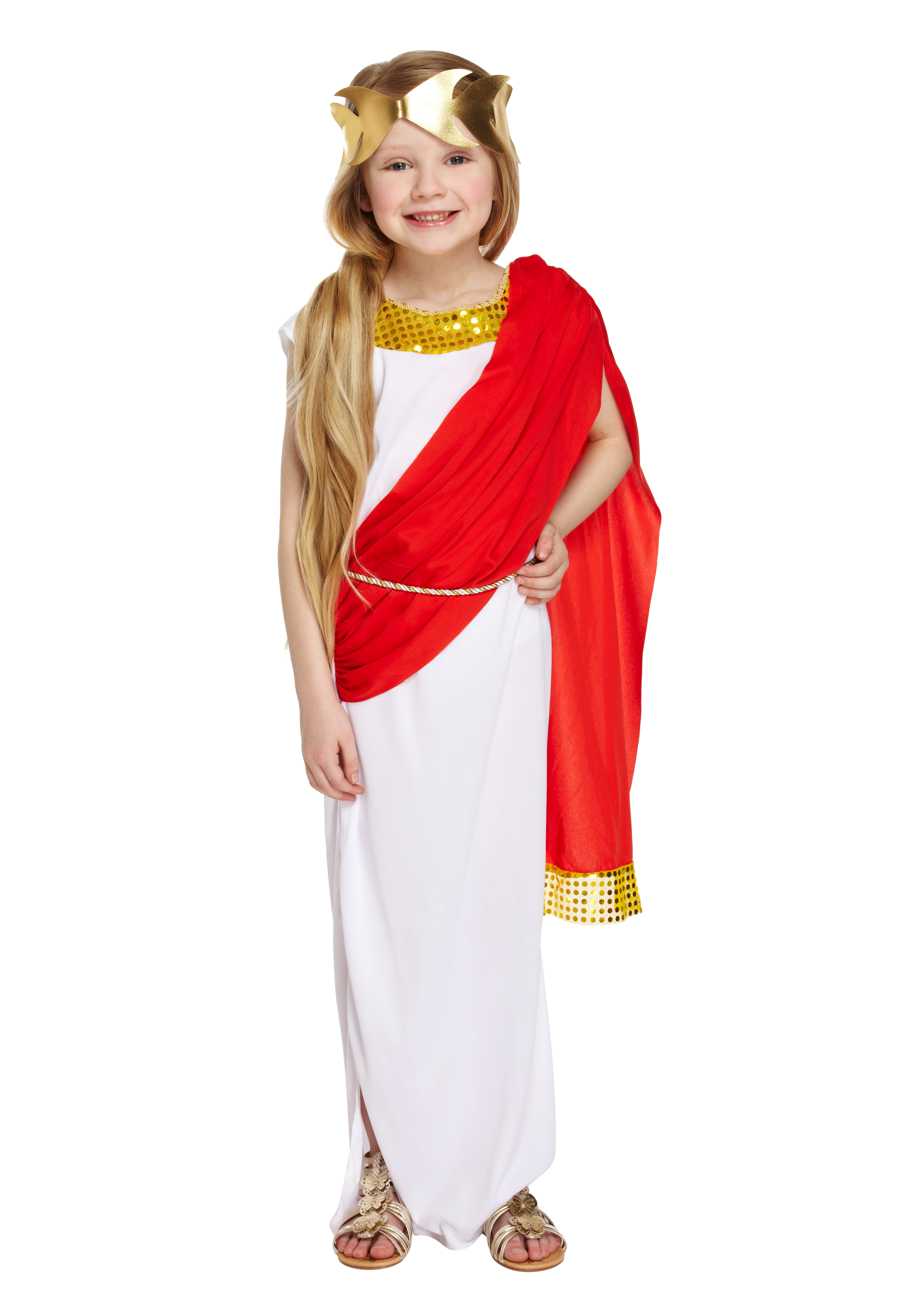 Child Roman Goddess Costume 10-12 Years - Girls Nativity Play Book Week ...