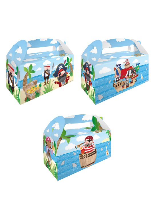 12 Pirate Treasure Chest Boxes - Toy Loot/Party Bag Filler Wedding/Kid Food  Meal