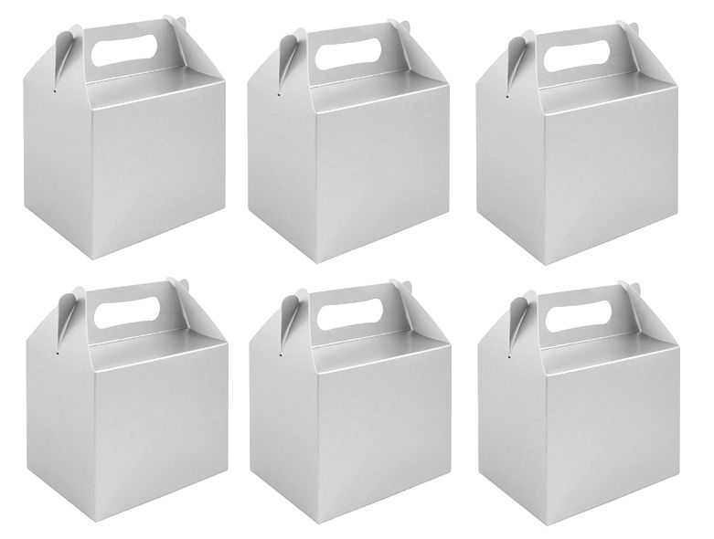 6 Coloured Party Boxes - Choose From 13 Colours - Food Lunch Cardboard Childrens - Picture 7 of 13
