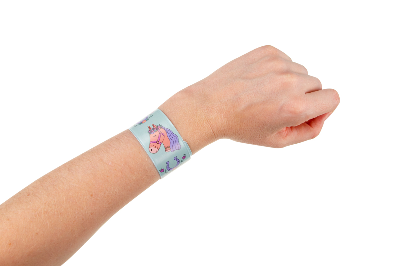 12 Slap Band Bracelets - Kid Party Bags Favour Snap Wrist Stocking Filler Loot - Picture 27 of 27