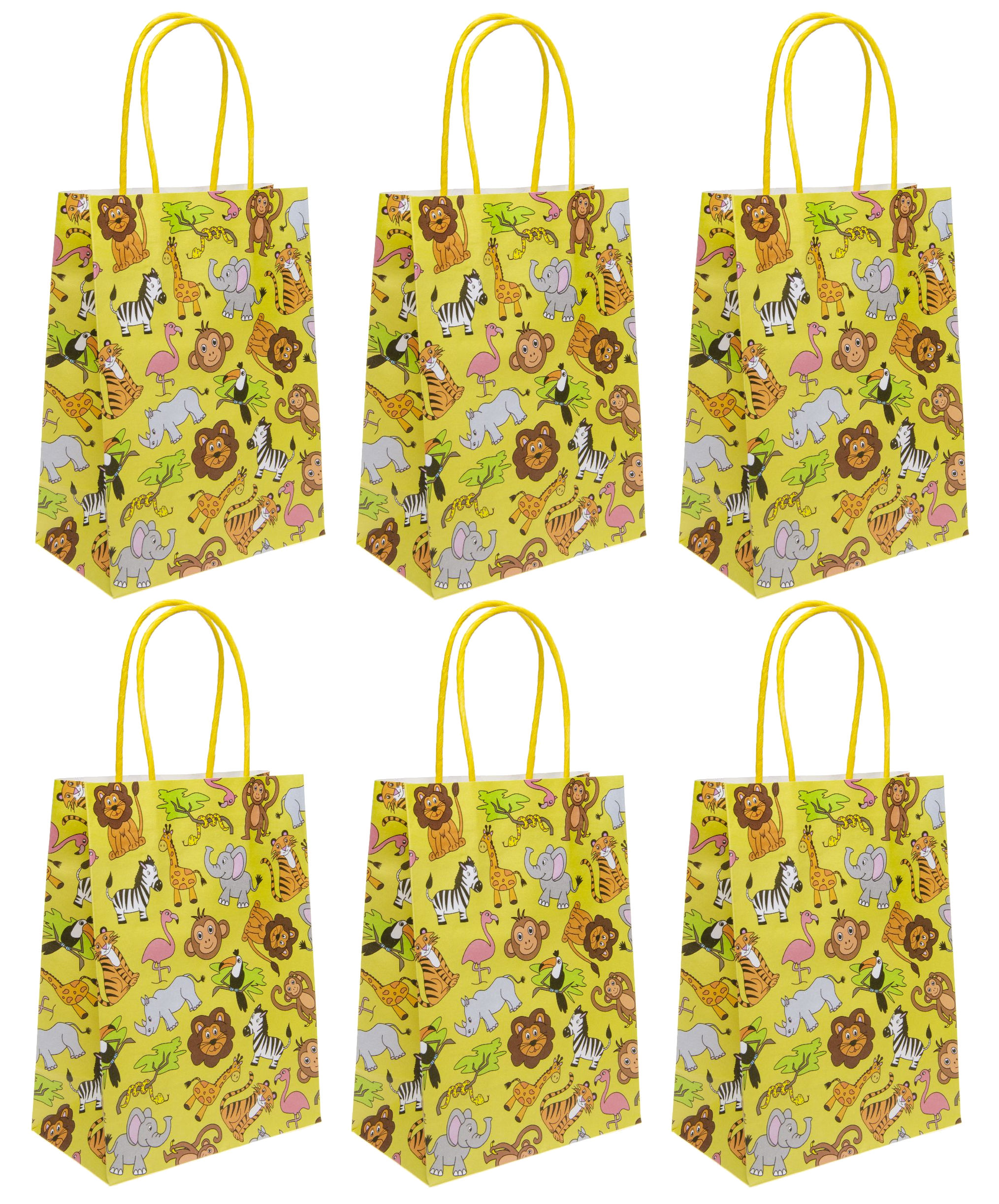 6 Large Themed Party Bags | 16x22x9 cm | Durable & Eco-Friendly Paper Gift Bags - Picture 11 of 31