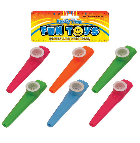6 Plastic Kazoos Pinata Toy Loot/Party Bag Fillers Wedding/Kids