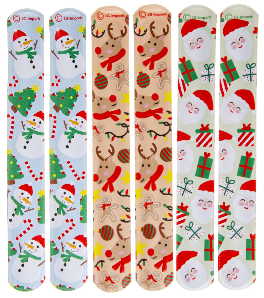 12 Slap Band Bracelets - Kid Party Bags Favour Snap Wrist Stocking Filler Loot - Picture 2 of 27